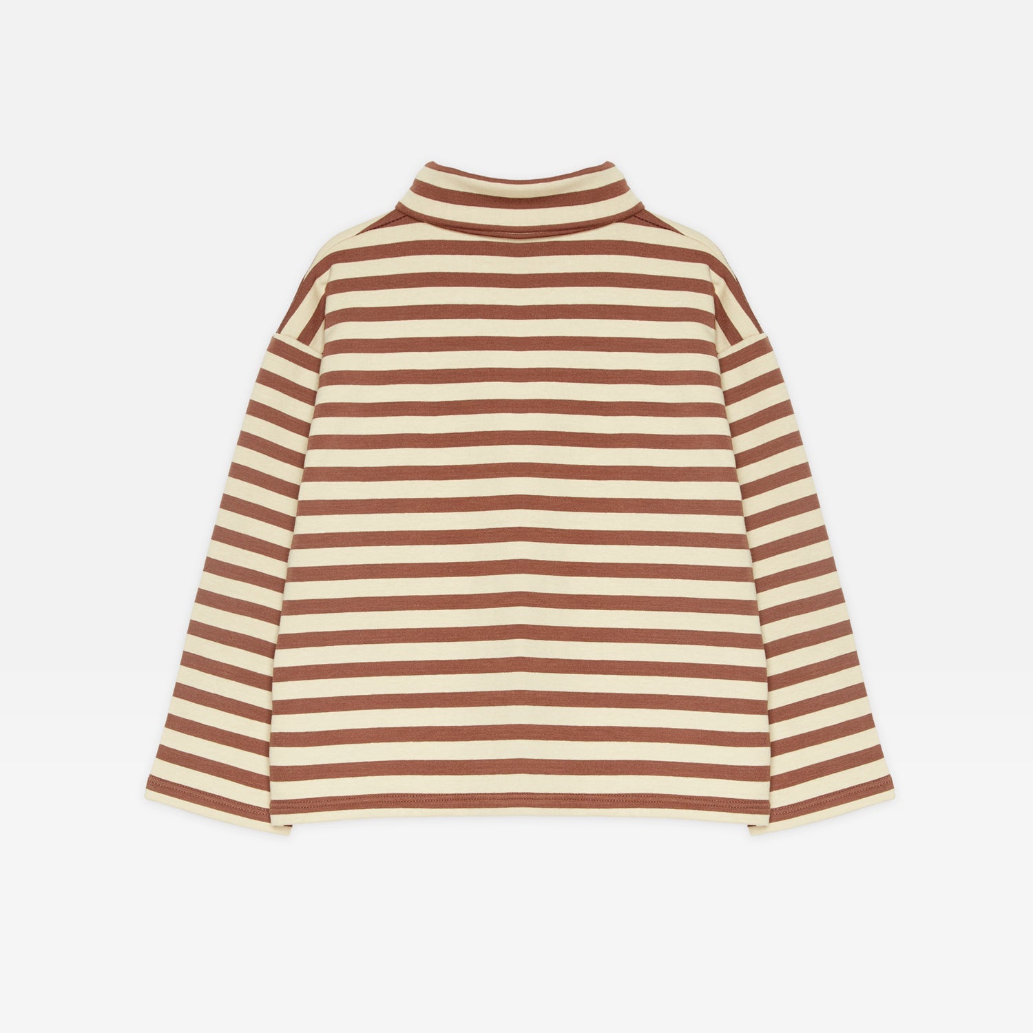 Boys & Girls Beige Stripes Cotton Sweatshirt