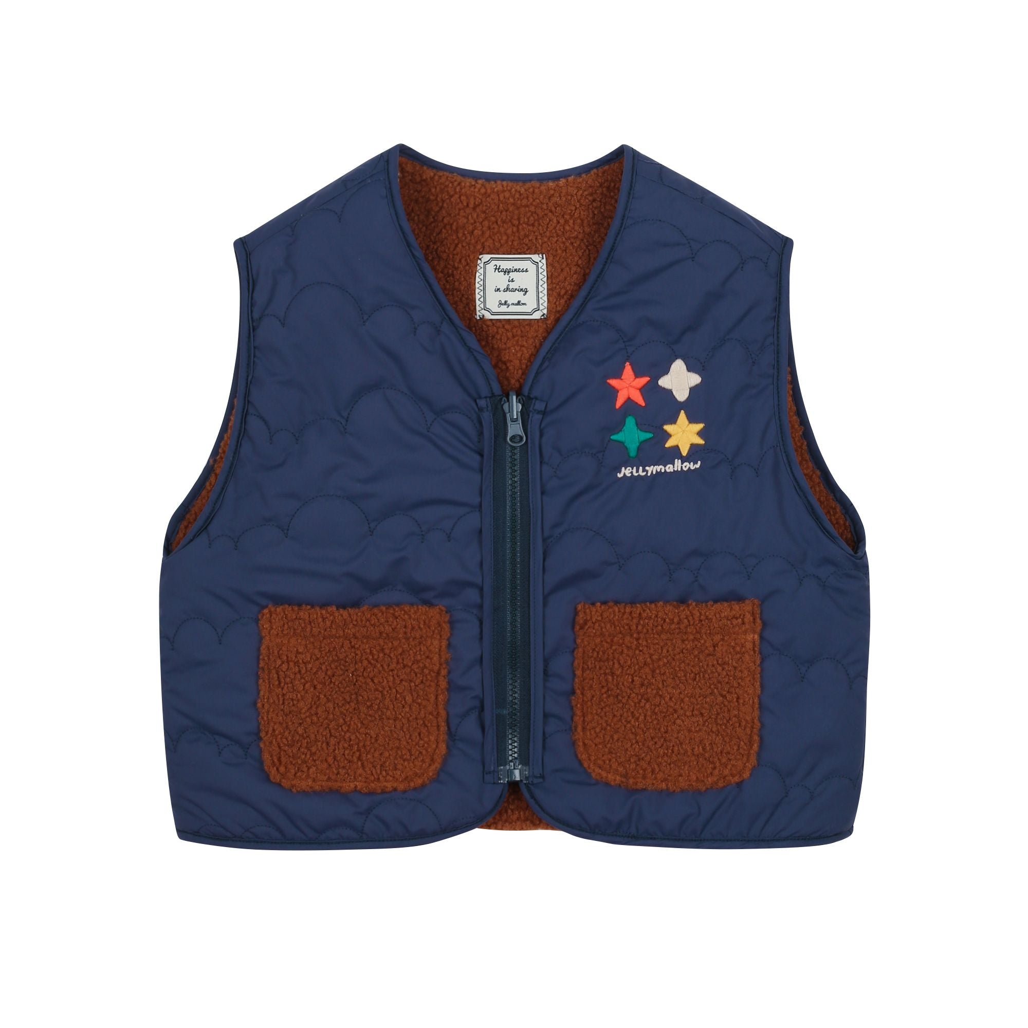 Boys & Girls Navy Reversible Padded Gilet
