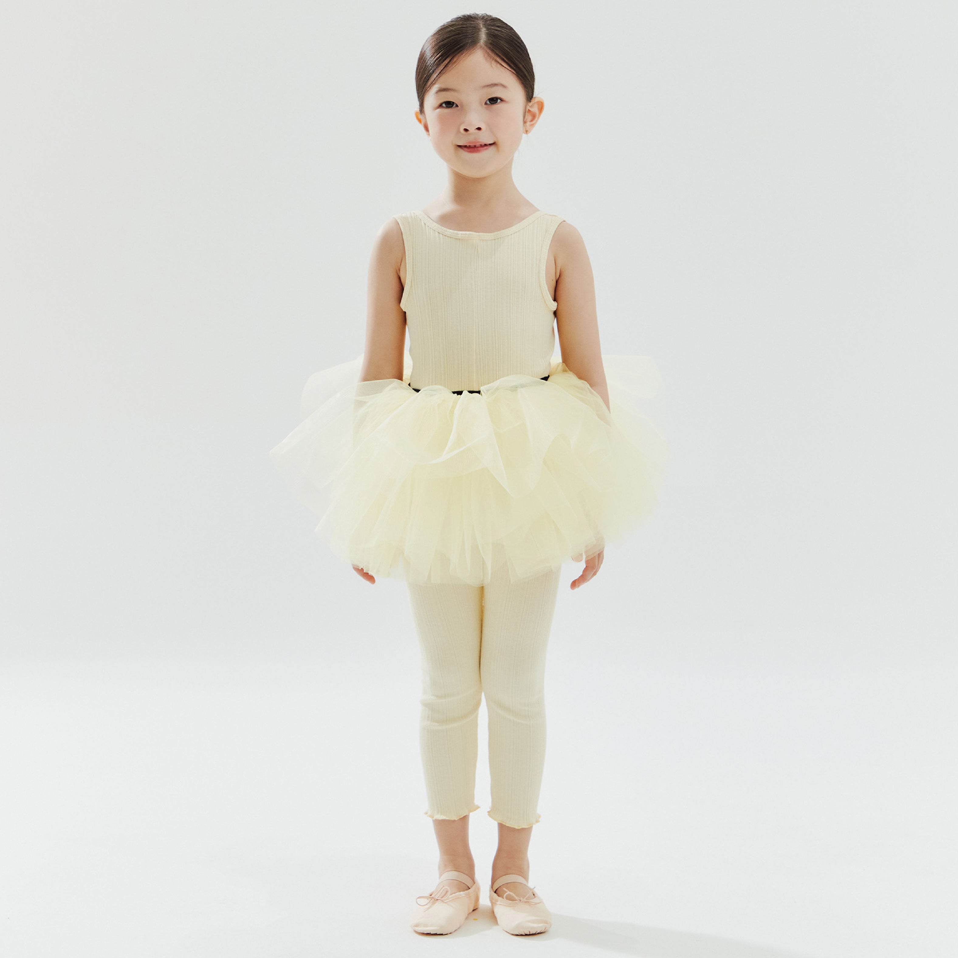 Girls Yellow Ballet Jumpsuit