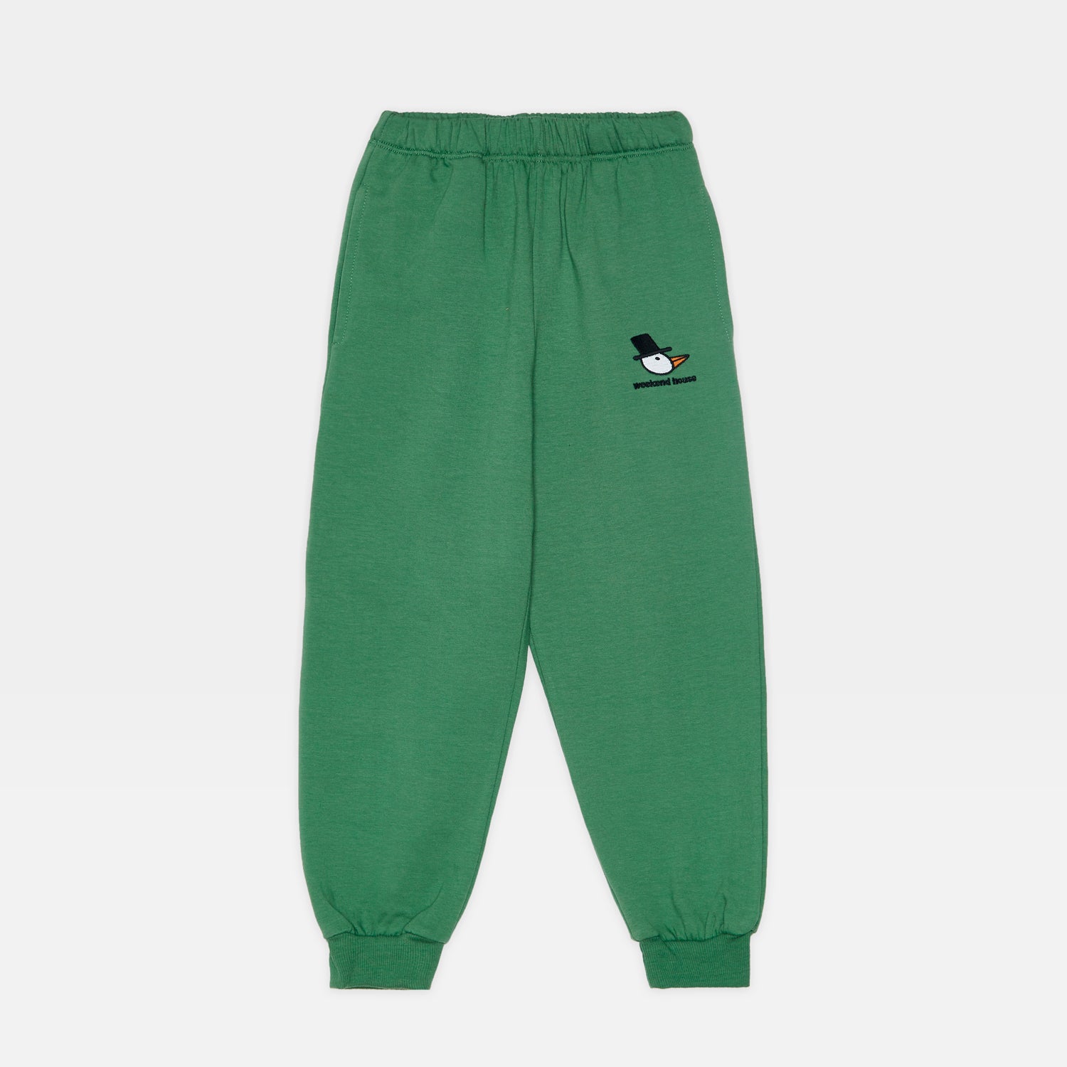 Boys & Girls Green Cotton Trousers