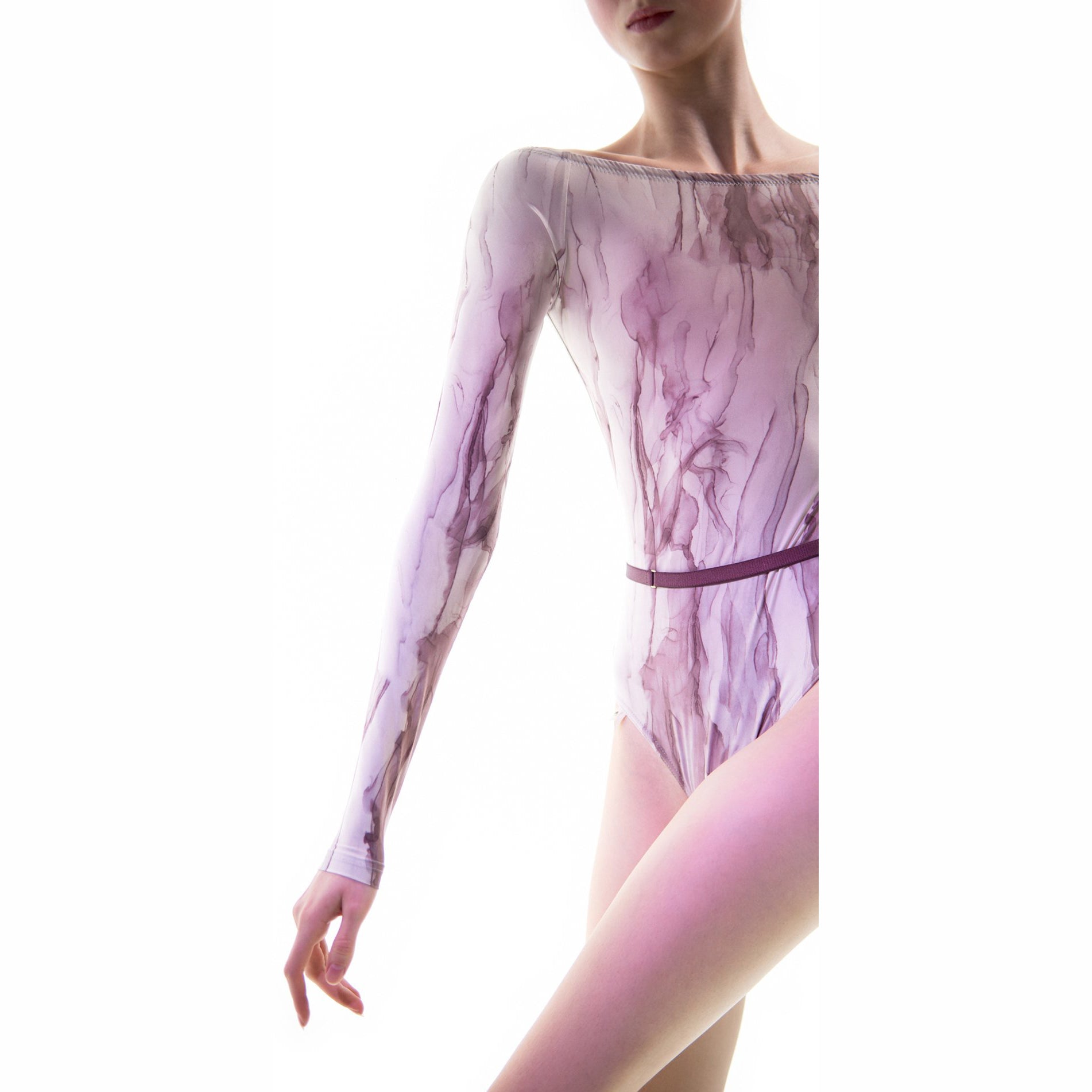 Girls Lilac Boatneck Ballet Onesies