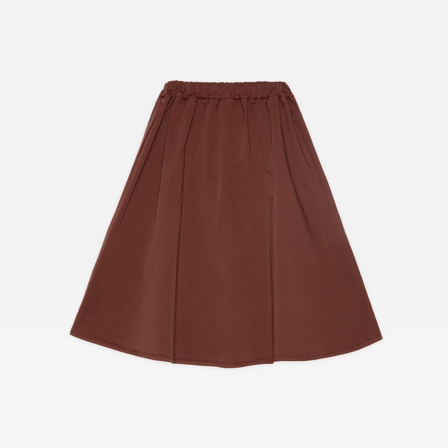 Girls Brown Logo Cotton Skirt