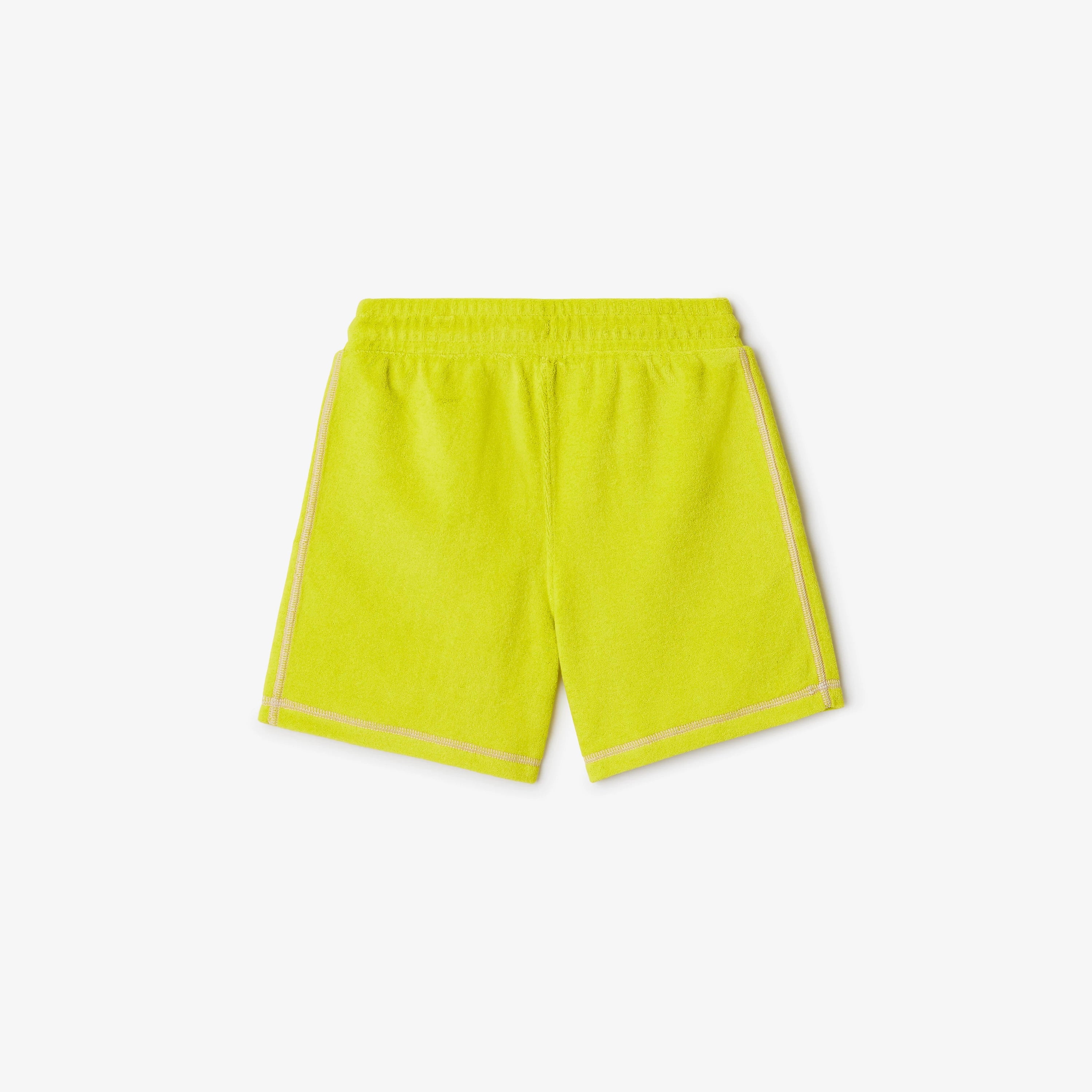 Boys Fluo Green Cotton Shorts