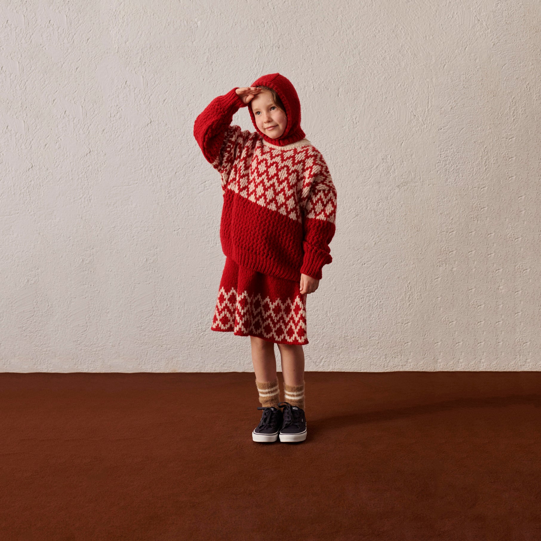 Boys & Girls Red Wool Hat