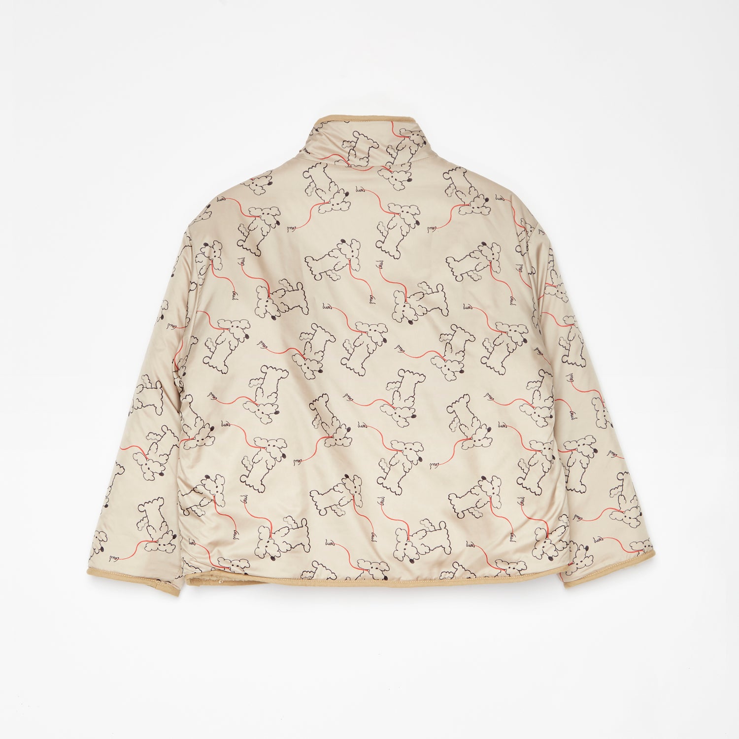 Boys & Girls Beige Printed Reversible Jacket