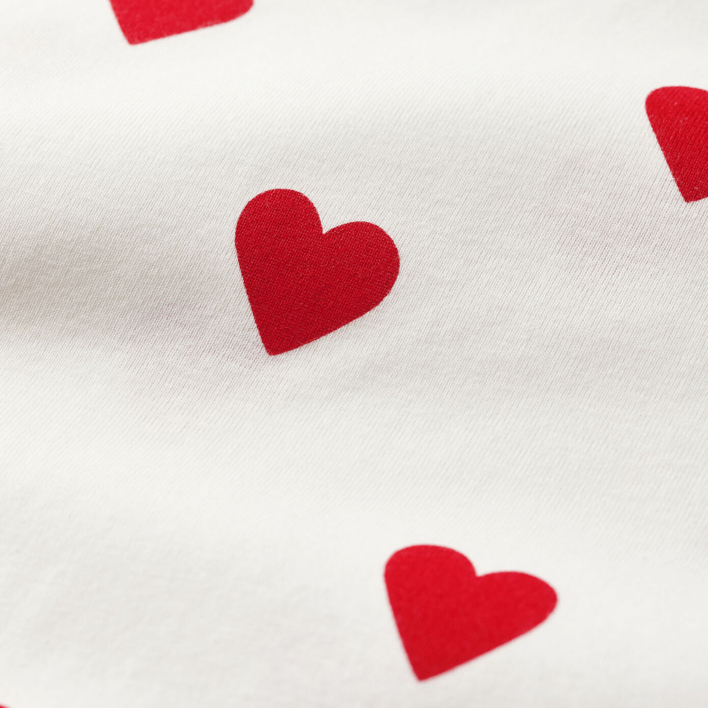 Girls White Heart Cotton Nightwear Dress