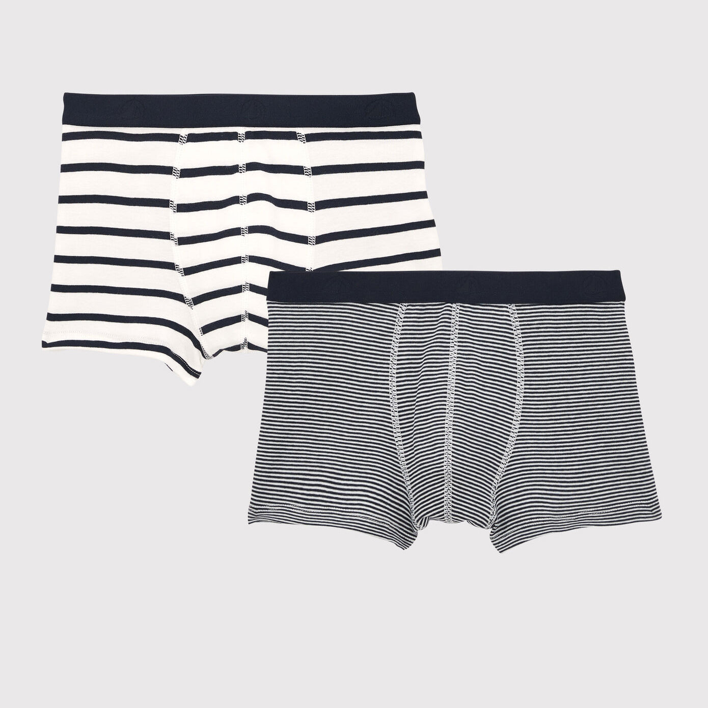 Boys Black Stripes Cotton Underwear Set(2 Pack)