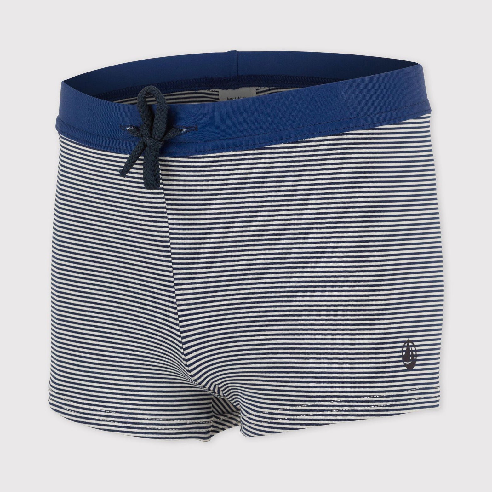 Boys Navy Stripes Swim Shorts