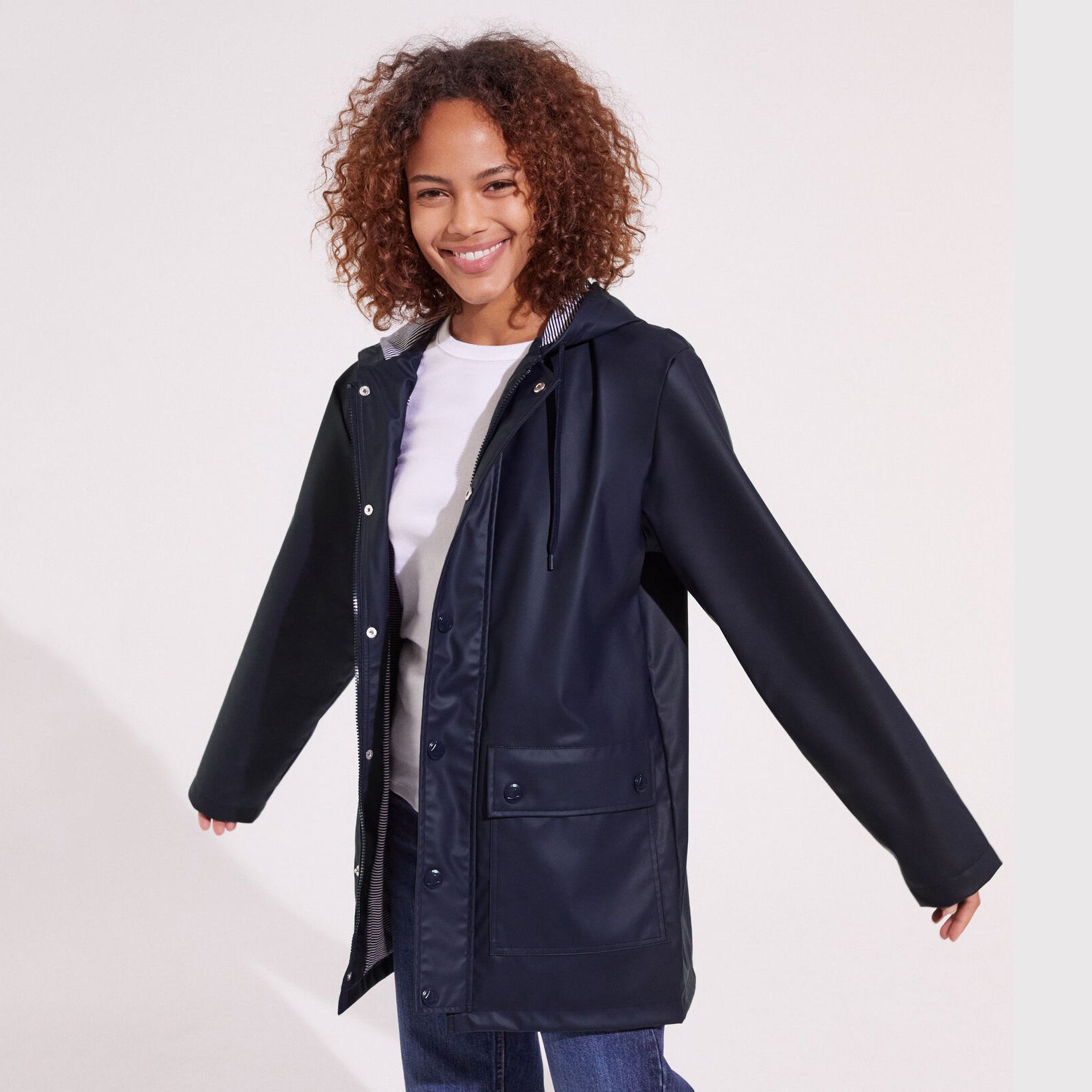 Girls Navy Coat