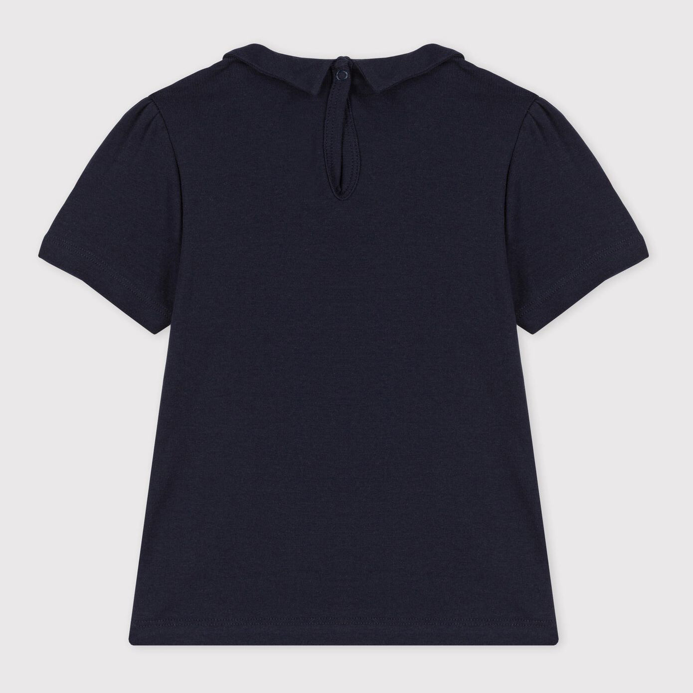 Girls Navy Cotton T-Shirt