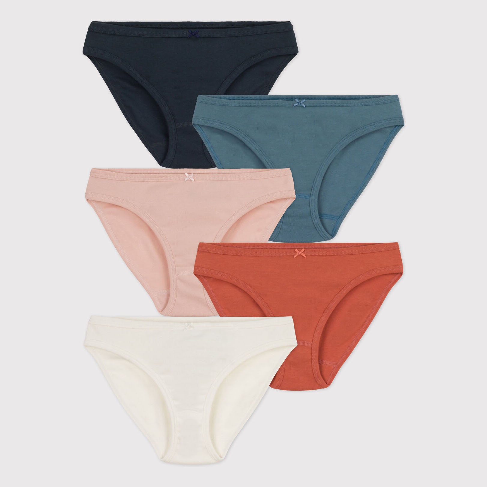 Girls Multicolor Cotton Underwear Set (5 Pack)
