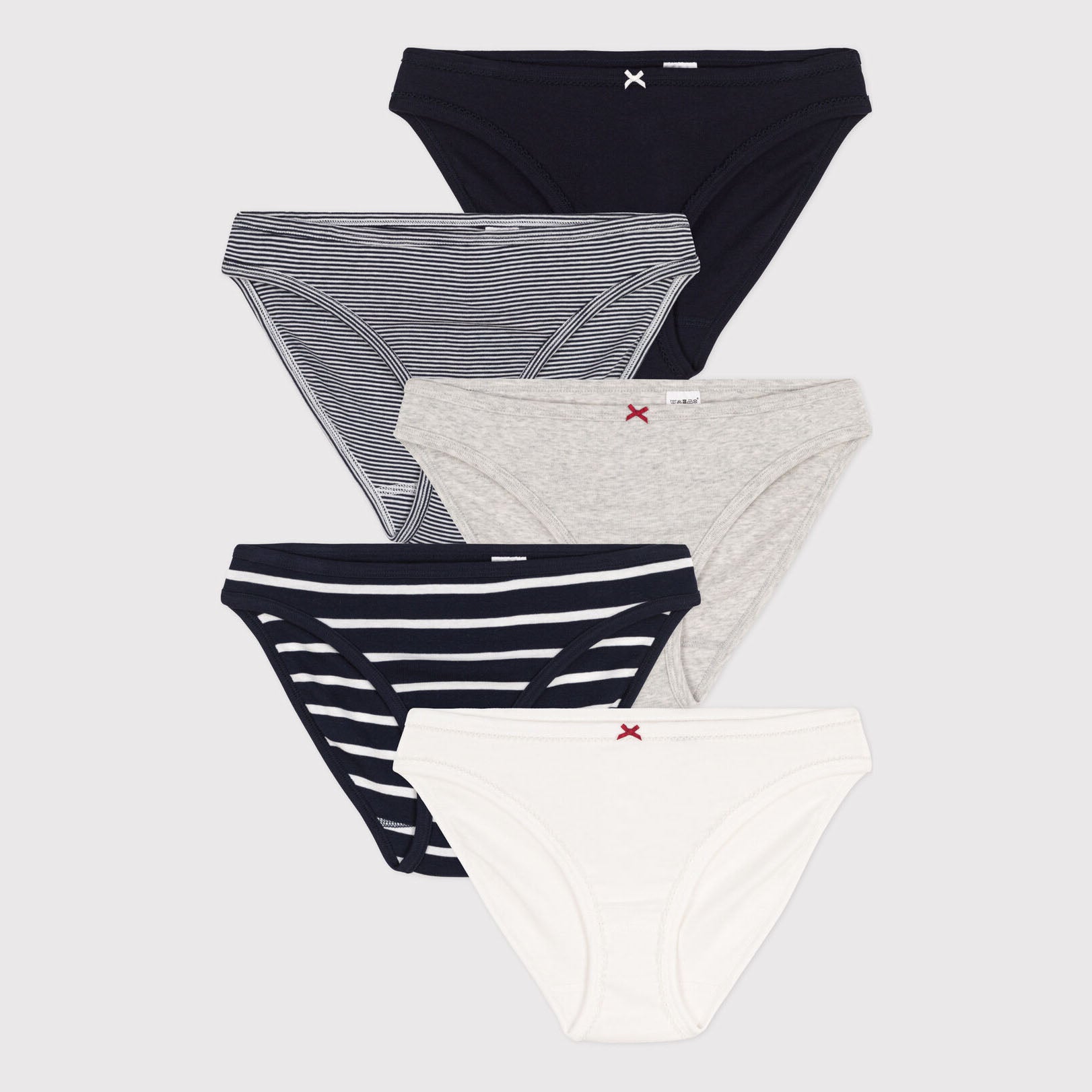 Girls Black Cotton Underwear Set (5 Pack)