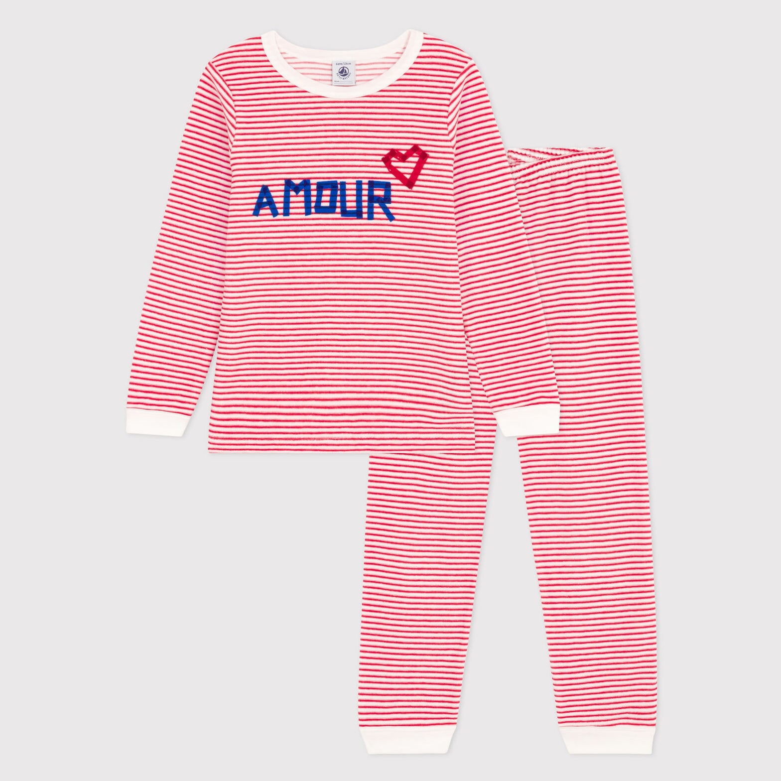 Girls Red Stripes Cotton Nightwear Set