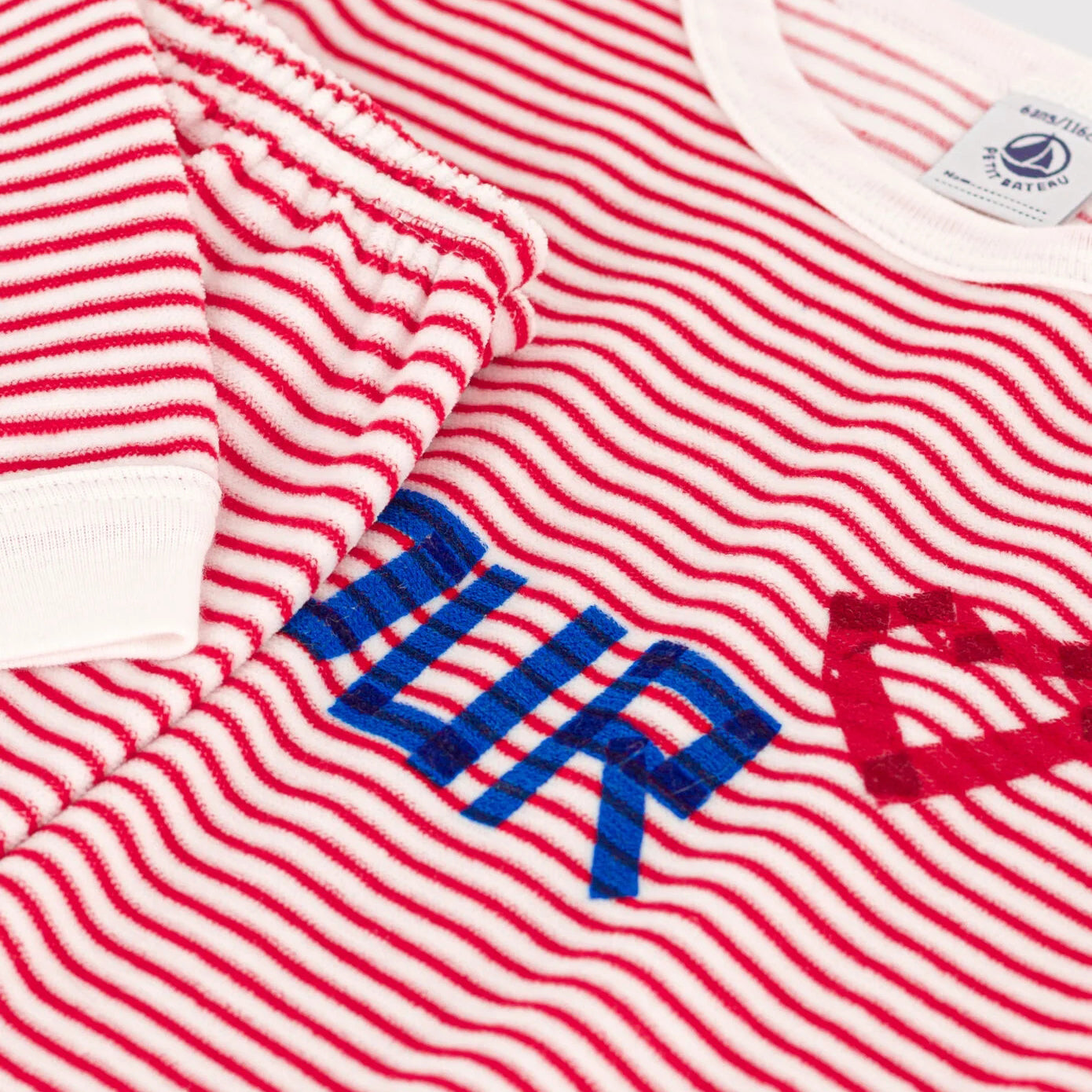 Girls Red Stripes Cotton Nightwear Set