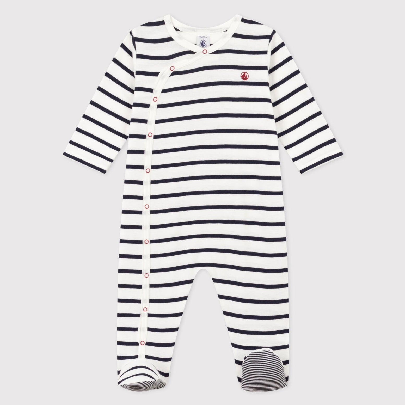 Baby Boys & Girls Black Stripes Cotton Babysuit