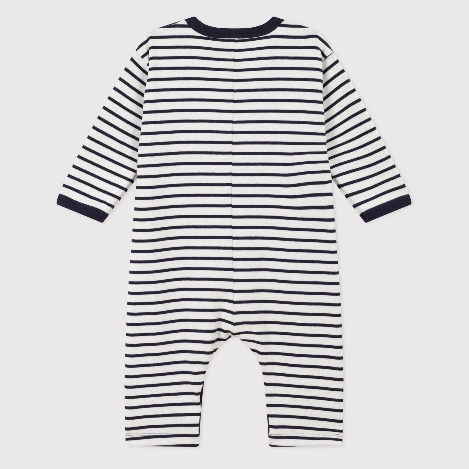 Baby Boys Blue Stripes Cotton Babysuit