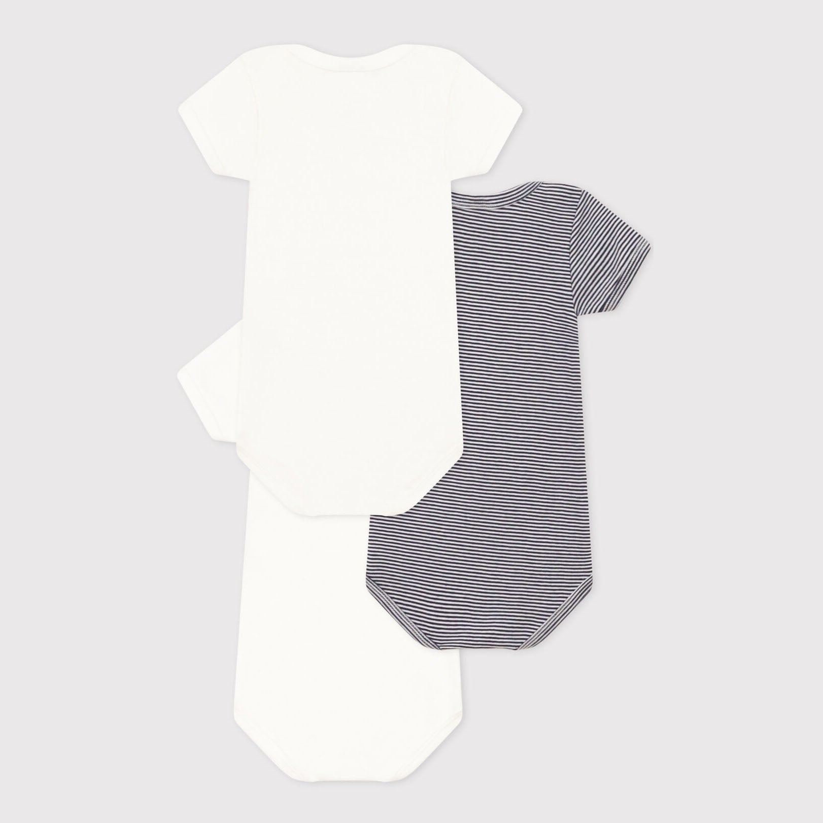 Baby Boys & Girls White Cotton Babysuit Set(3 Pack)