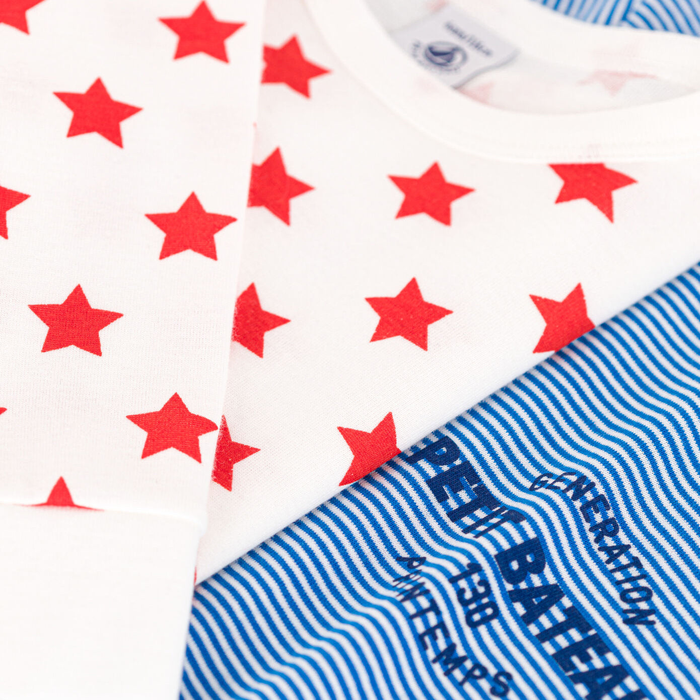 Boys Blue Stripes Cotton Nightwear Set( 2Pack)
