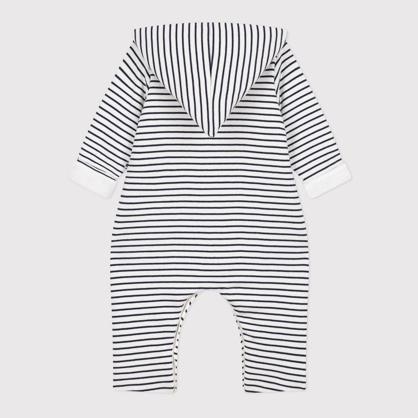 Baby Boys & Girls Navy Stripes Cotton Babysuit