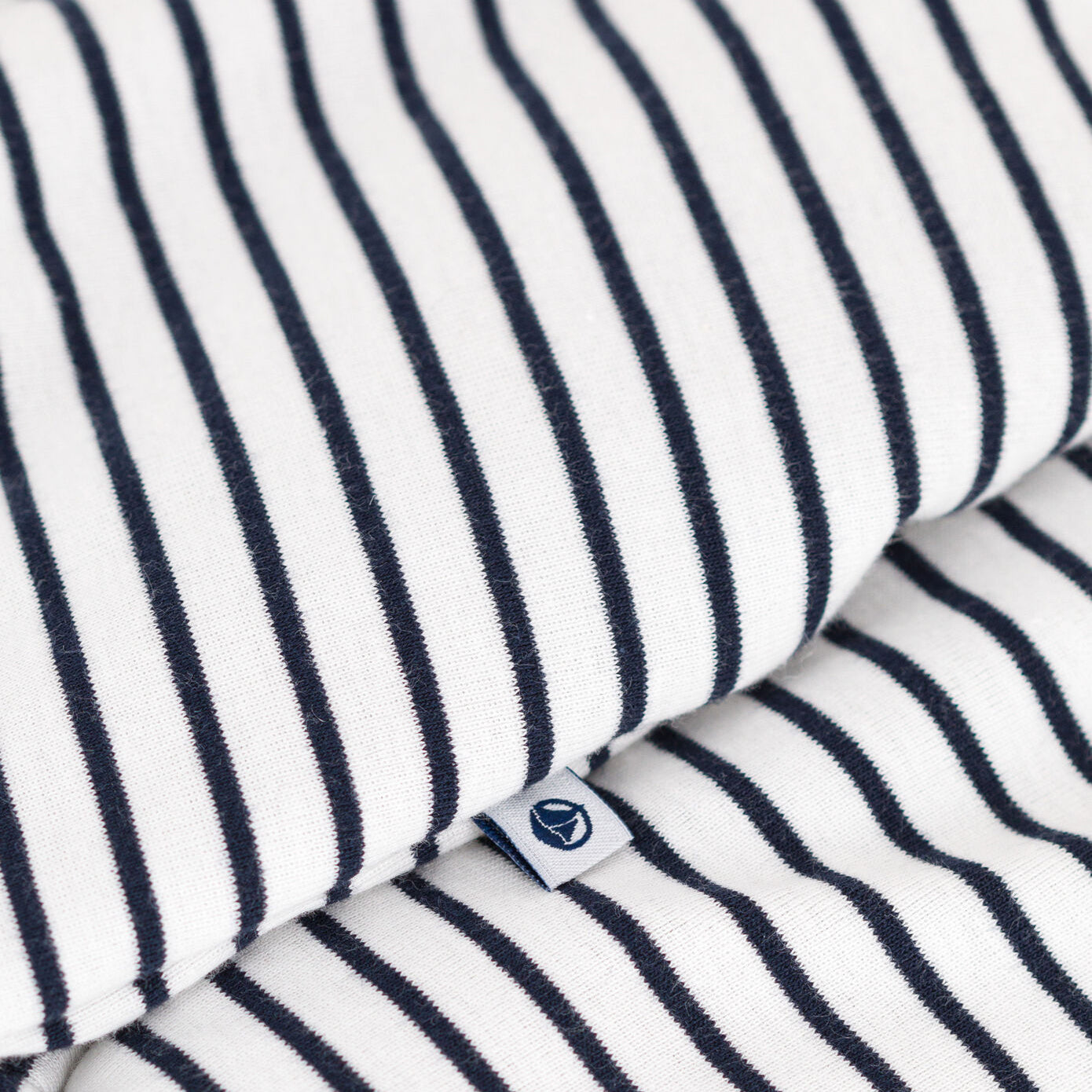 Baby Boys & Girls Navy Stripes Cotton Babysuit