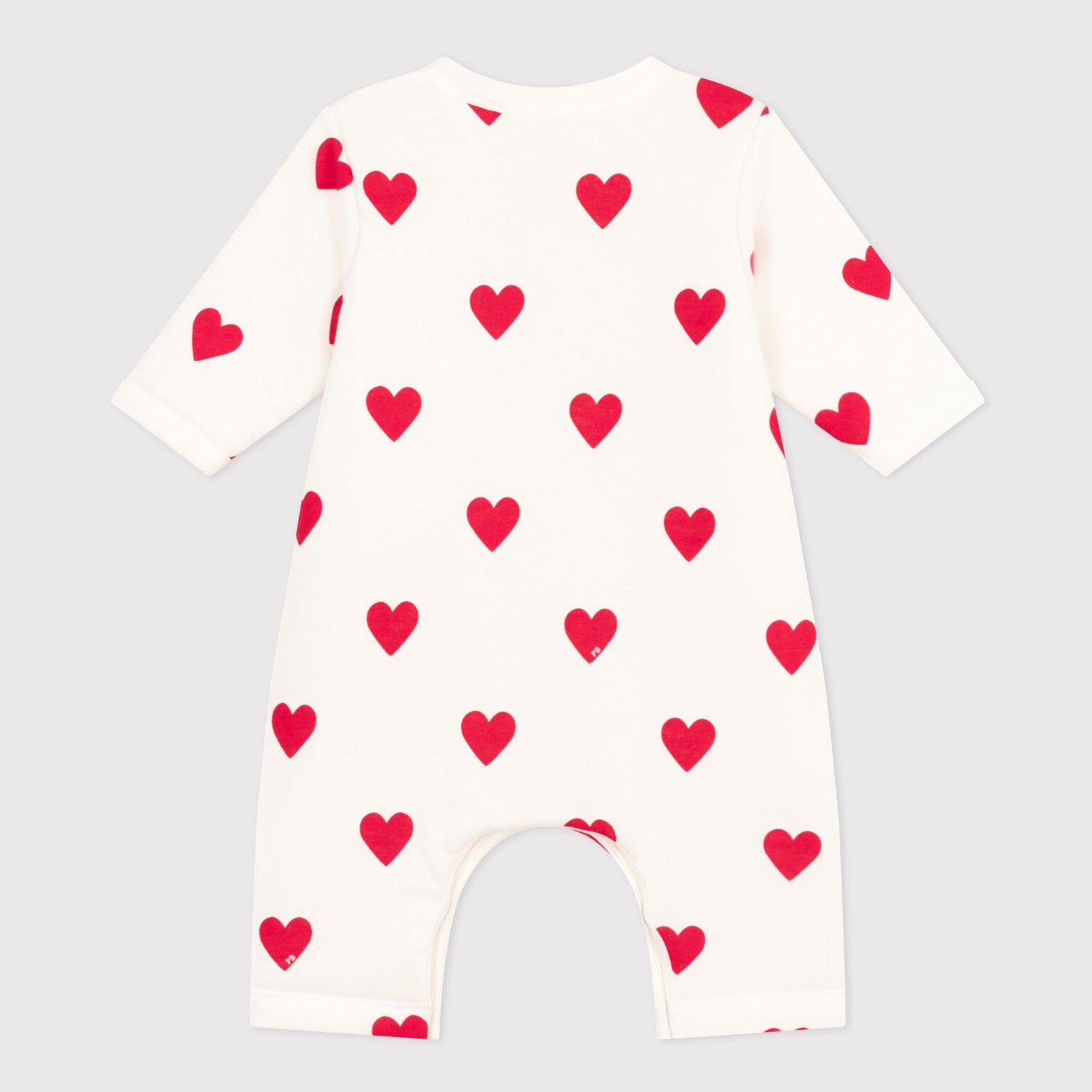 Baby Boys & Girls White Heart Cotton Babysuit