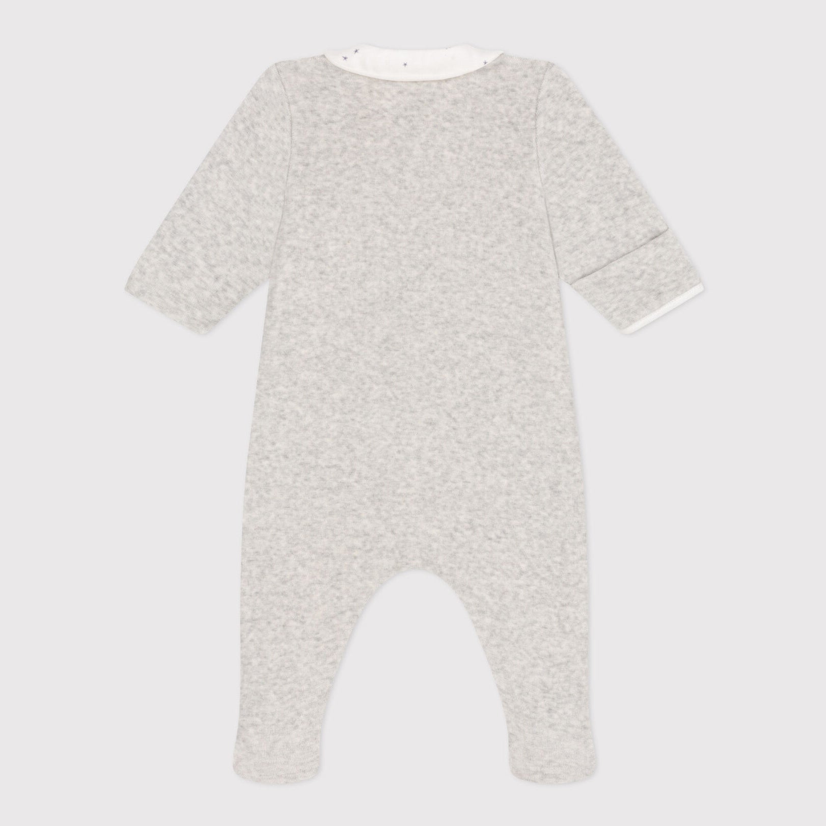 Baby Boys & Girls Grey Cotton Babysuit