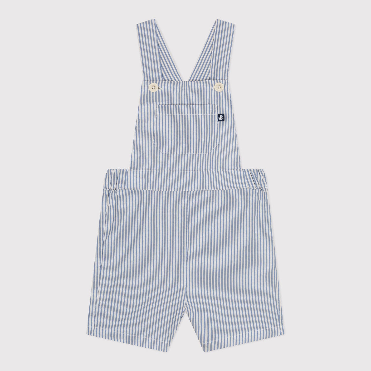 Baby Boys & Girls Blue Stripes Cotton Jumpsuit