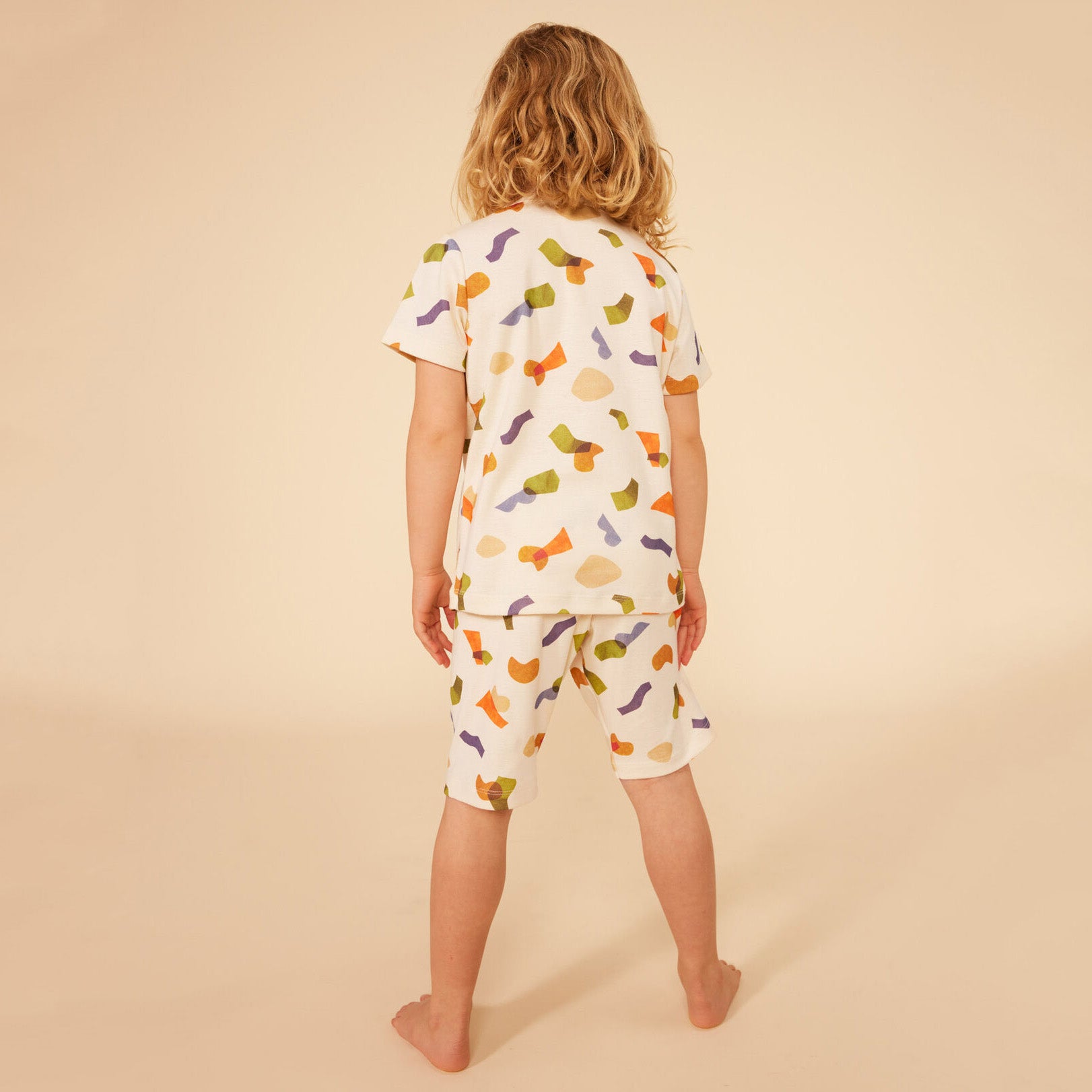 Boys & Girls Ivory Printed Cotton Nightwear Set