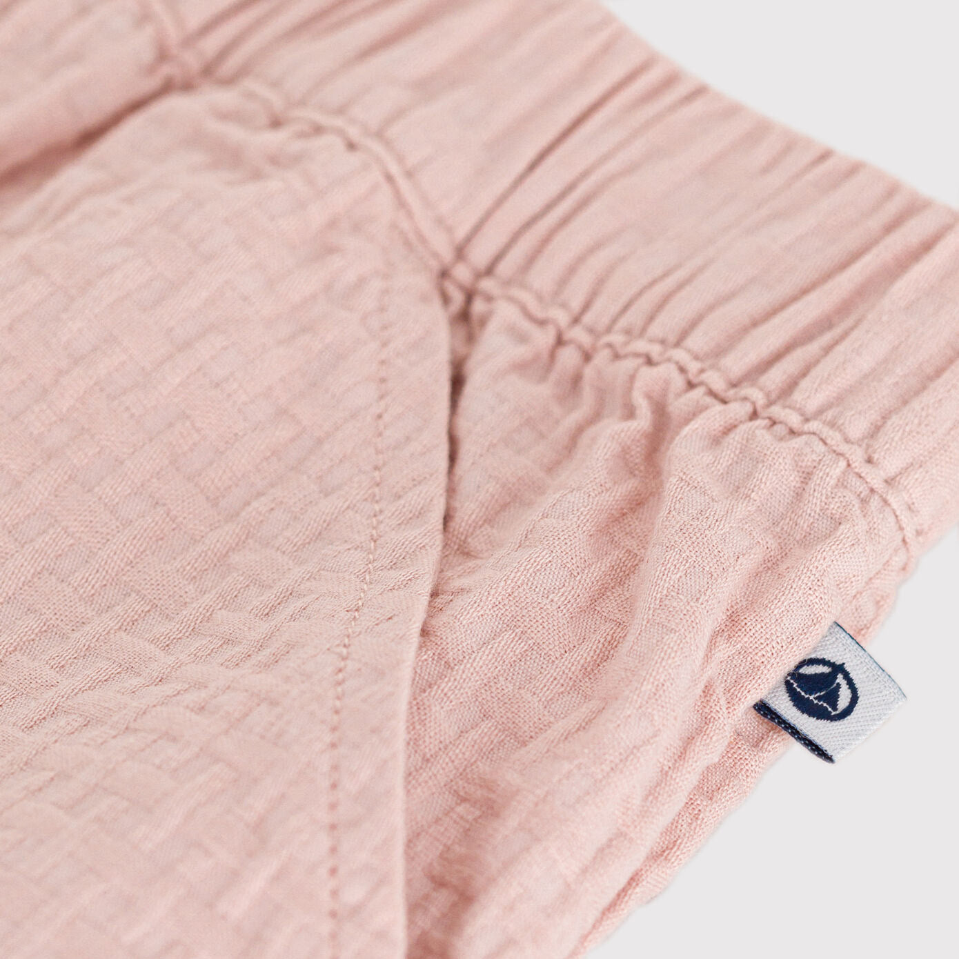 Baby Girls Pink Cotton Shorts