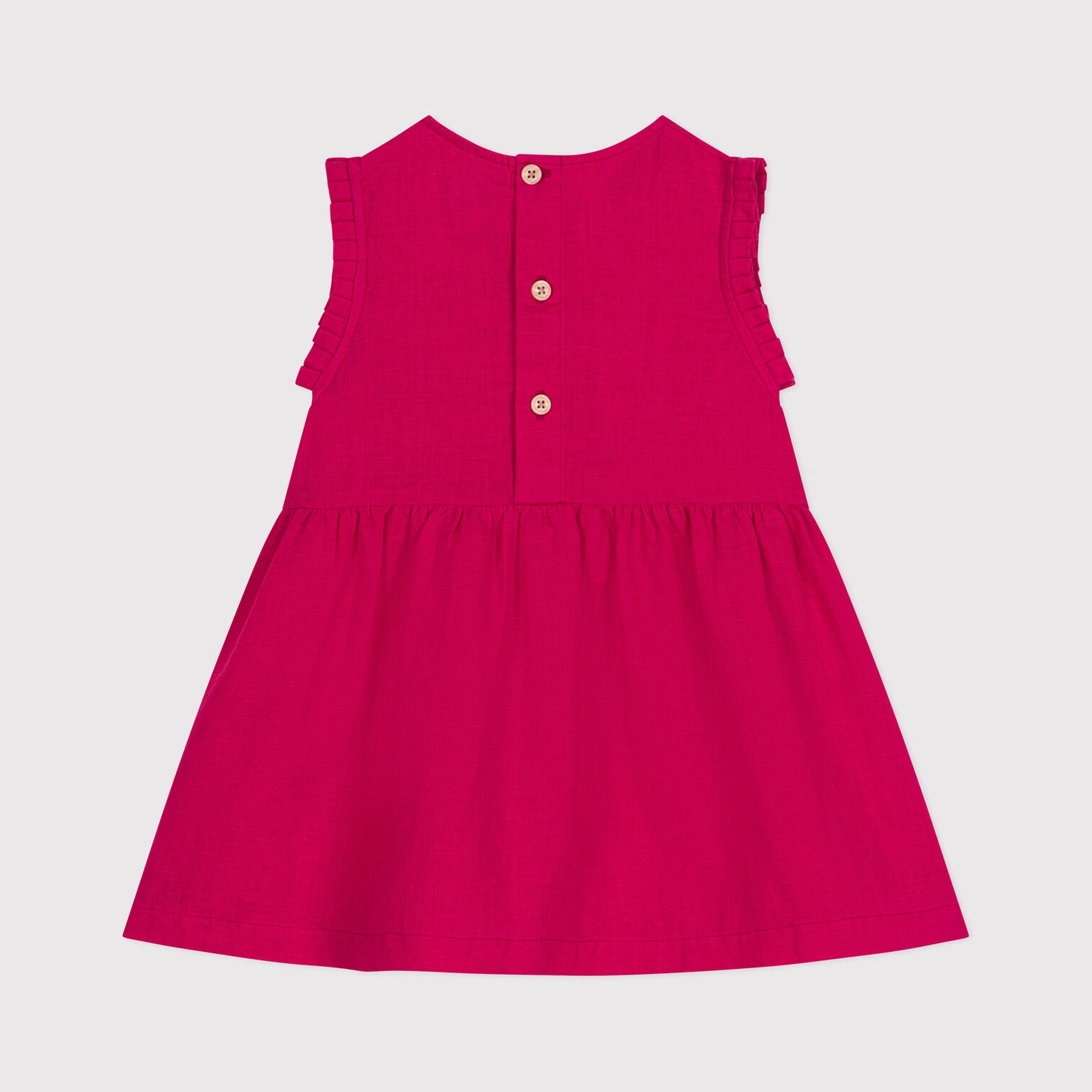 Baby Girls Fuchsia Linen Dress