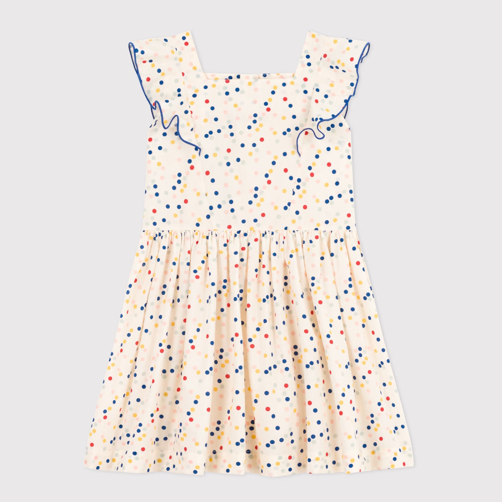 Girls Multicolor Dots Cotton Dress