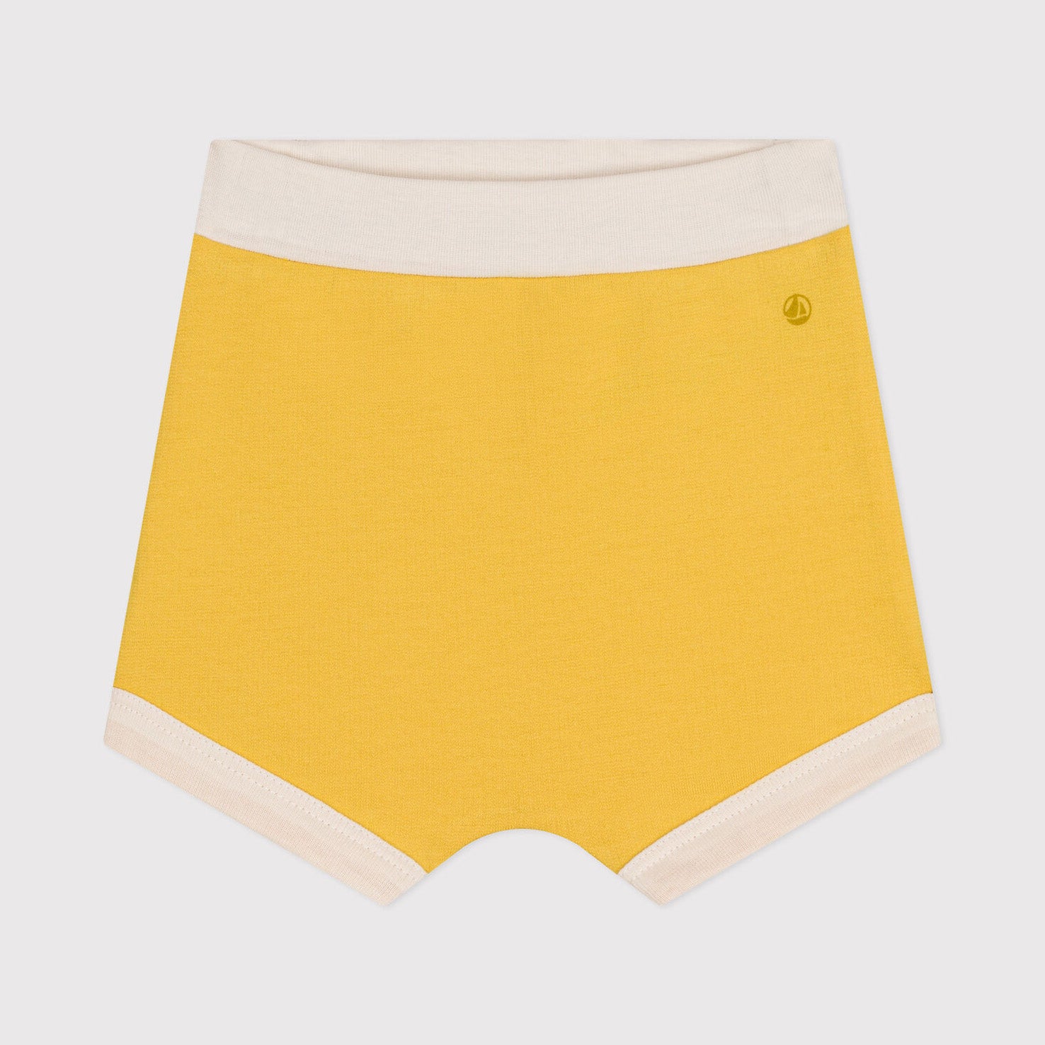 Baby Boys & Girls Yellow Cotton Shorts