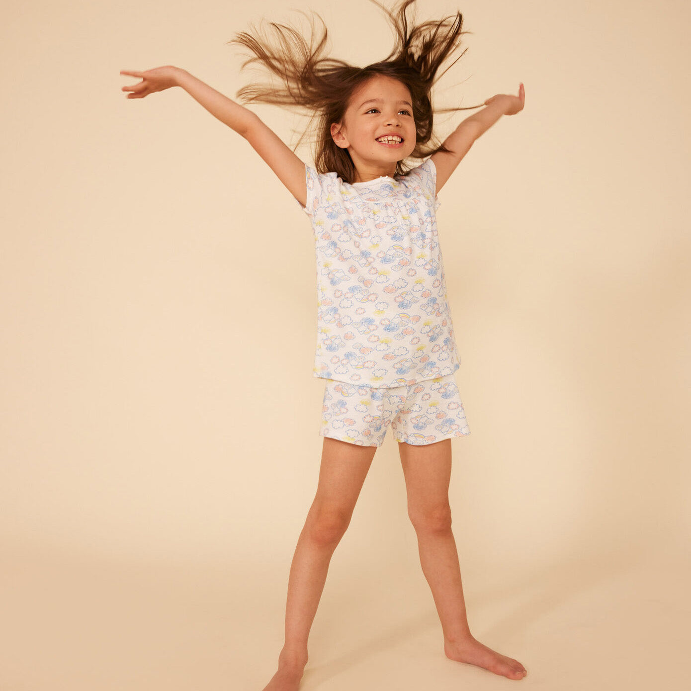 Boys & Girls White Cotton Nightwear Set