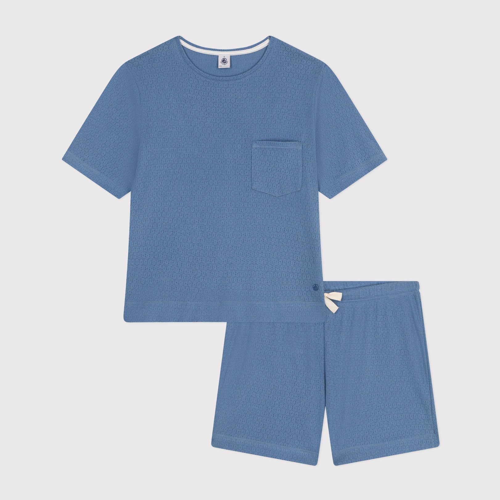 Women Blue Cotton Nightwear Set