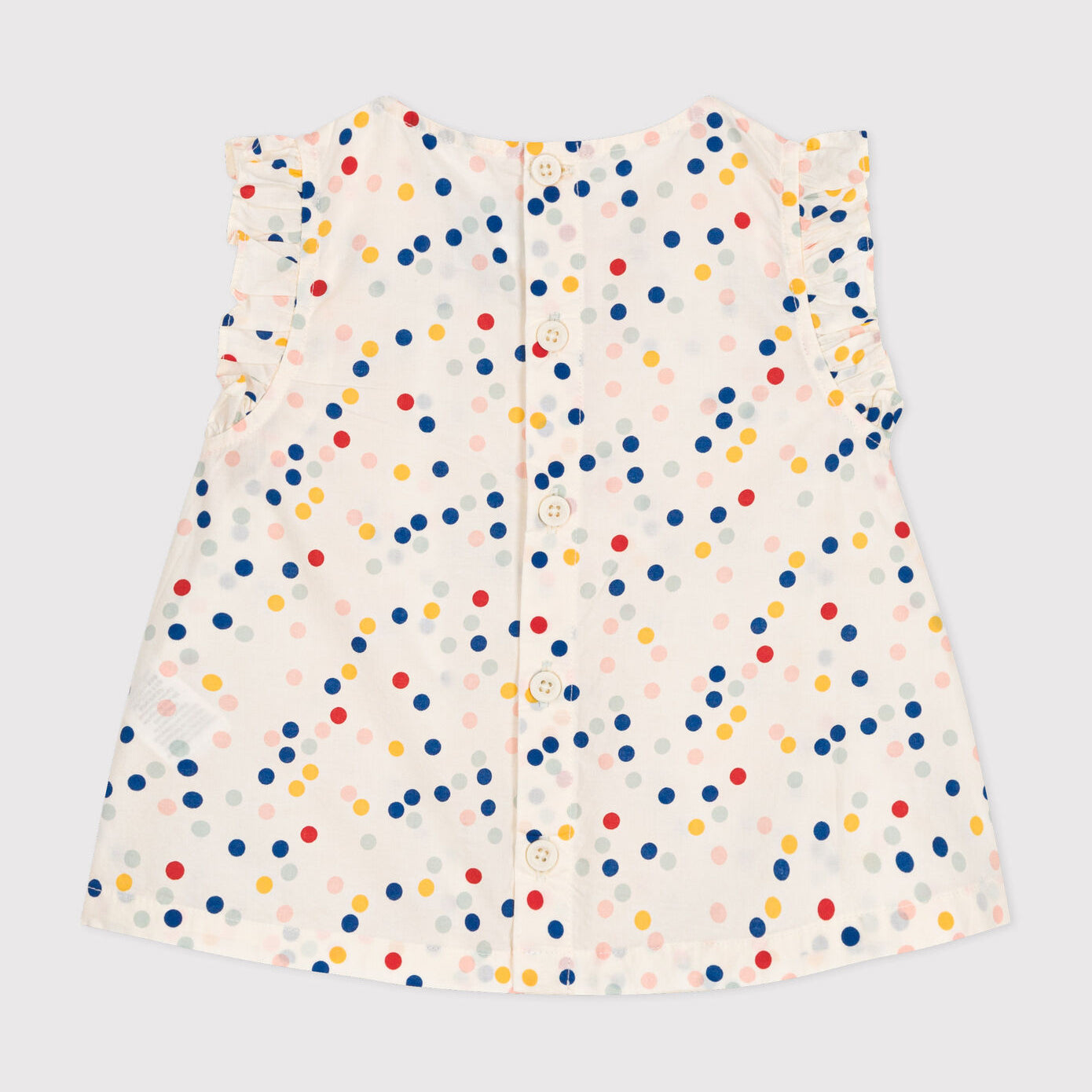 Baby Girls Ivory Dots Cotton Top