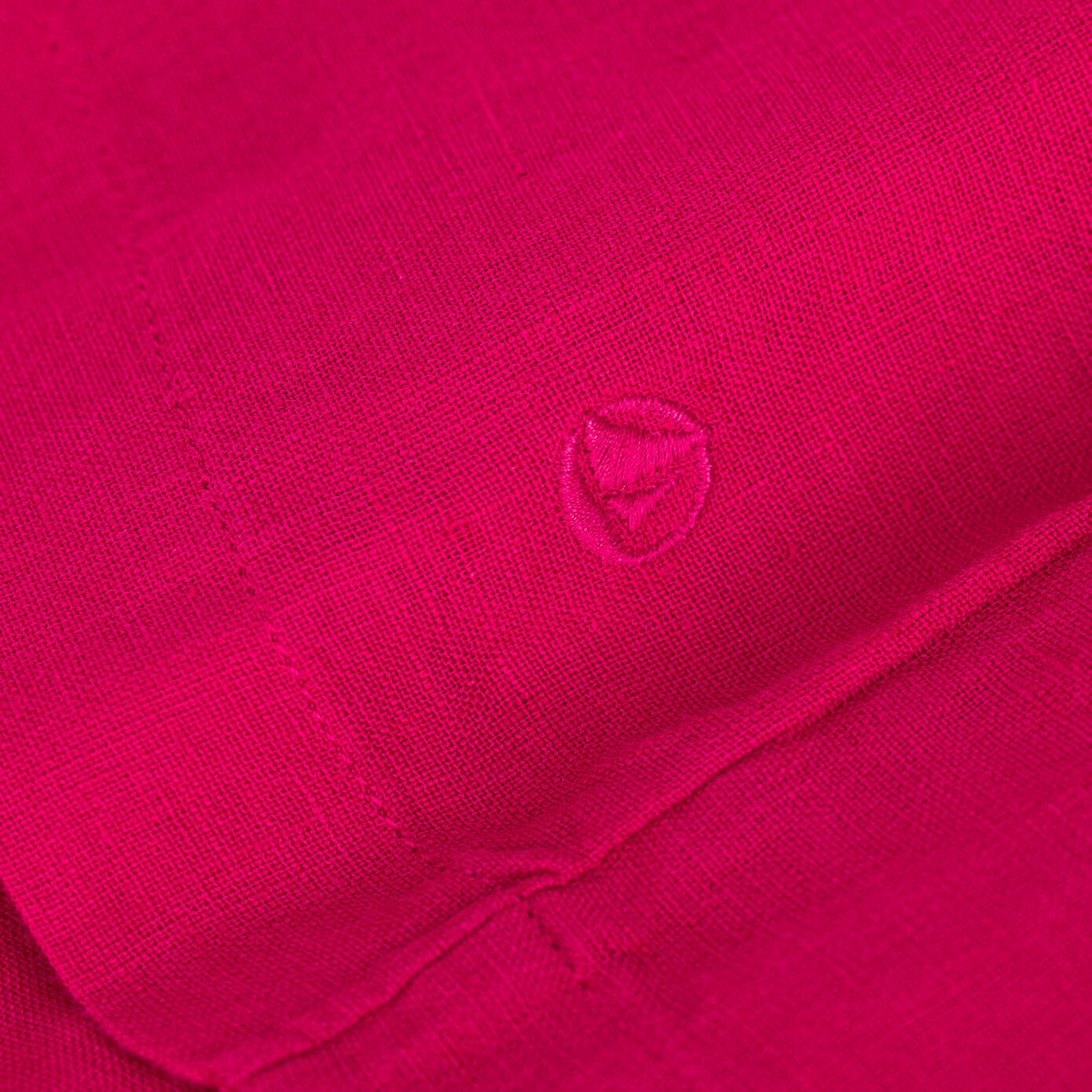 Girls Fuchsia Linen Dress