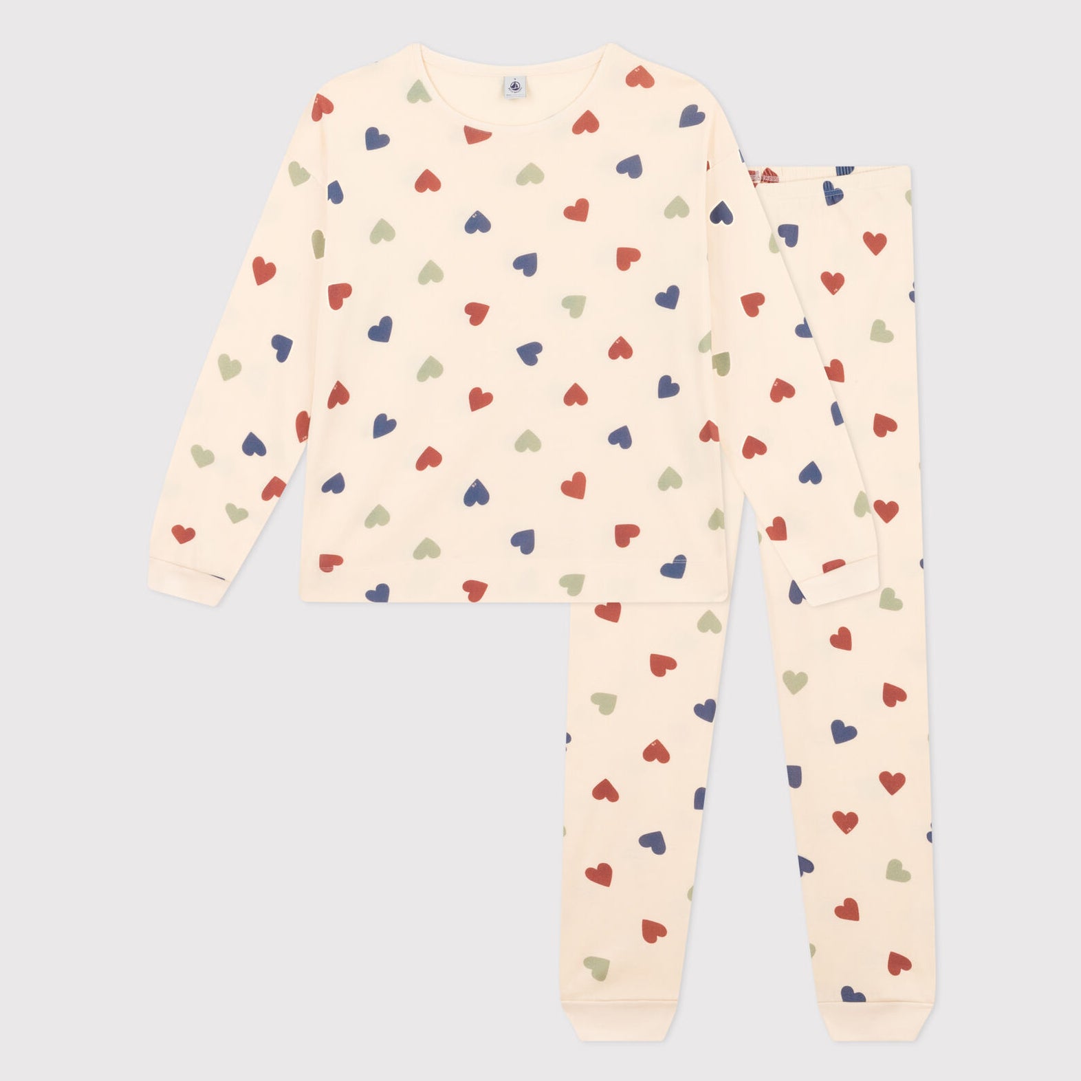 Women Ivory Heart Cotton Nightwear Set