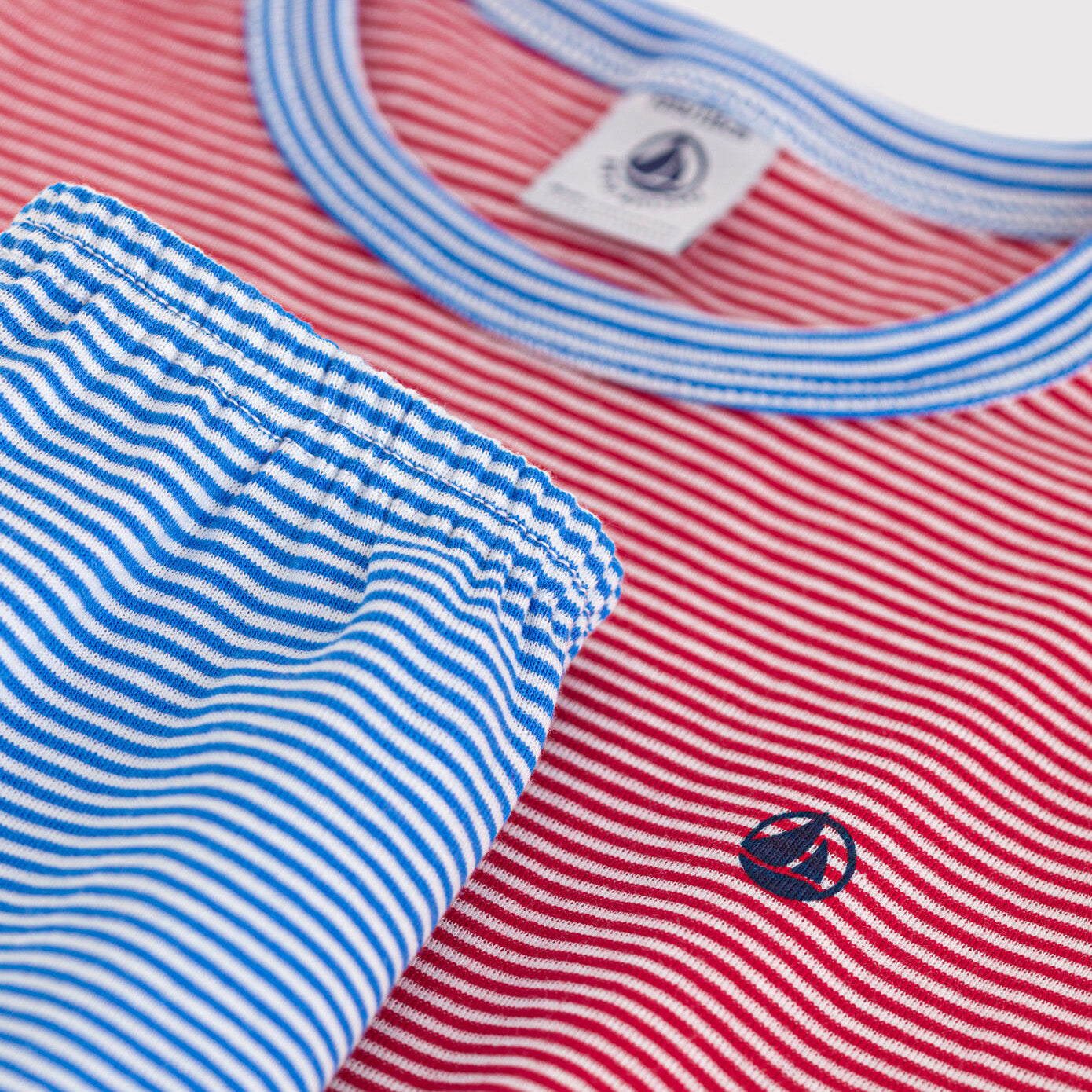 Boys Red Stripes Cotton Nightwear Set