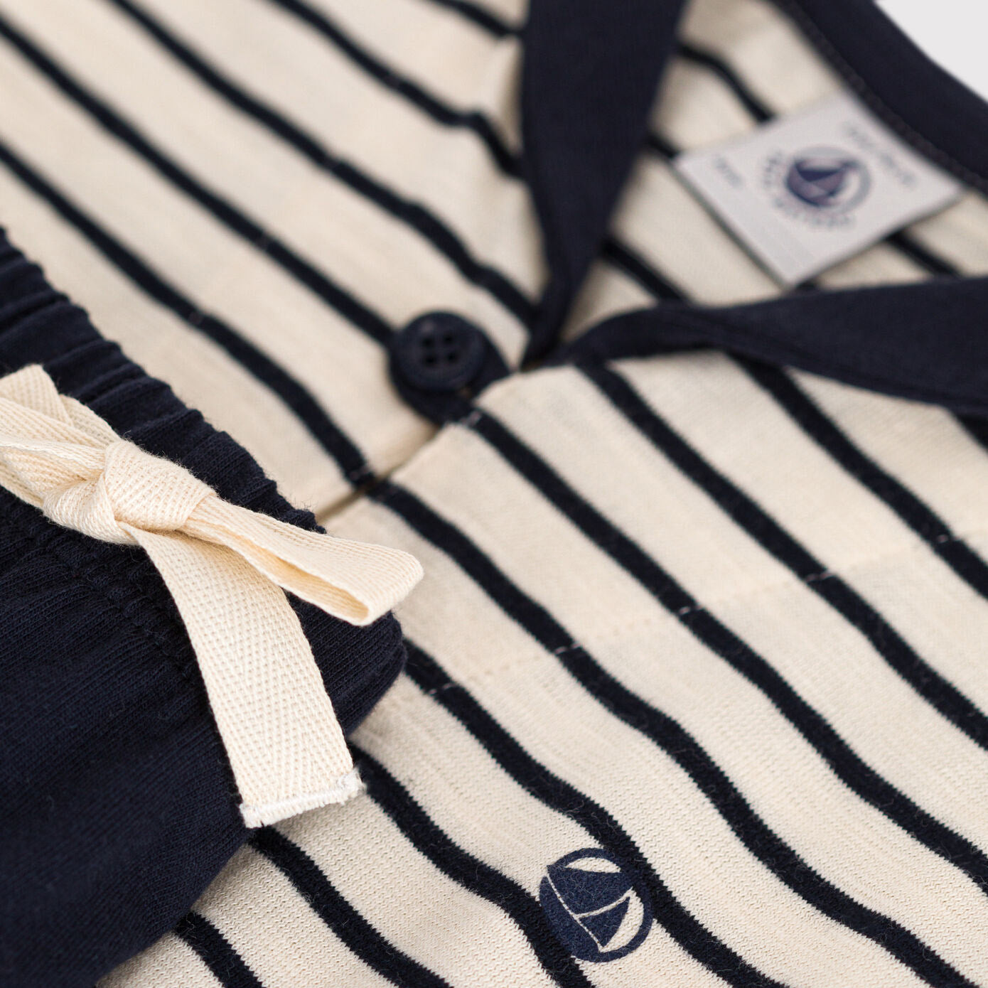 Baby Boys & Girls Navy Stripes Cotton Set