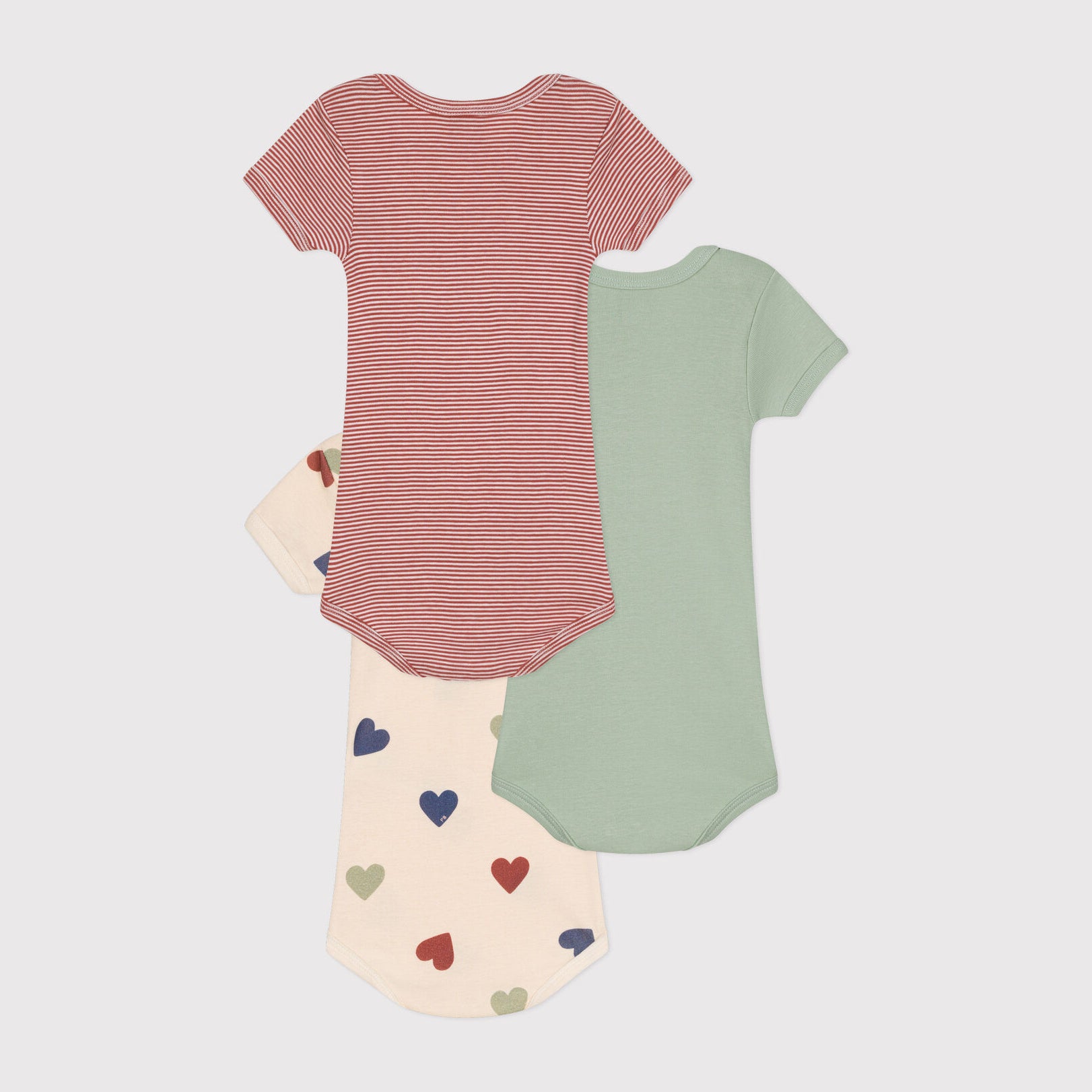 Baby Girls Multicolor Cotton Babysuit Set(3 Pack)