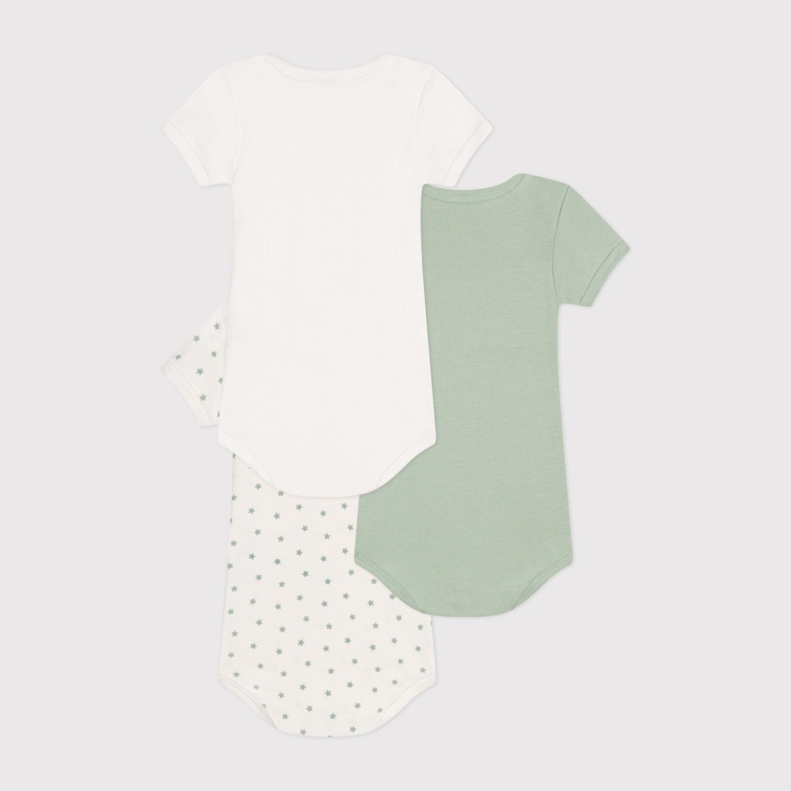 Baby Boys & Girls White Cotton Babysuit Set(3 Pack)