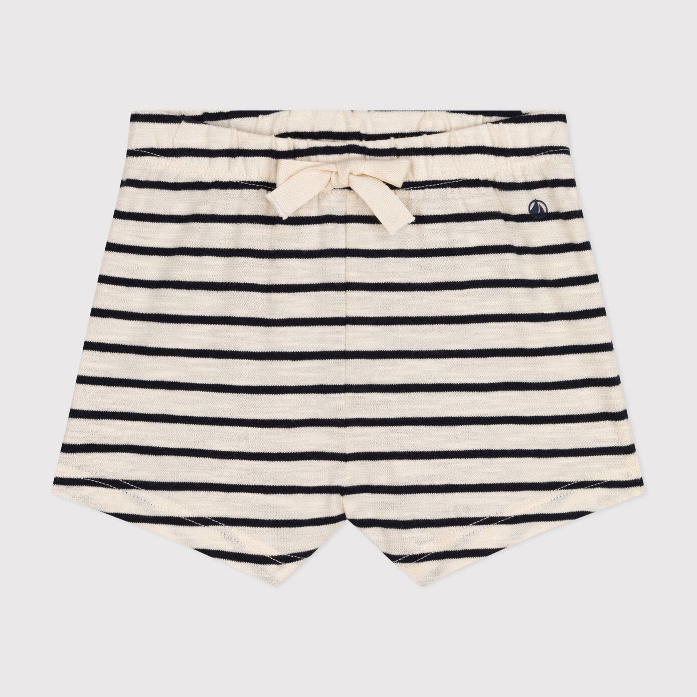 Baby Boys & Girls Navy Stripes Cotton Shorts