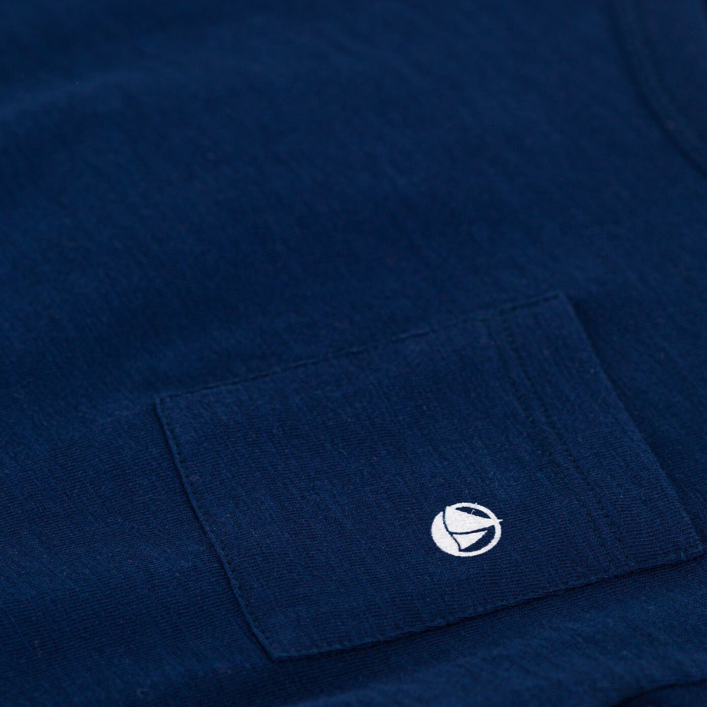 Boys Blue Navy Logo Embroidery Cotton T-Shirt