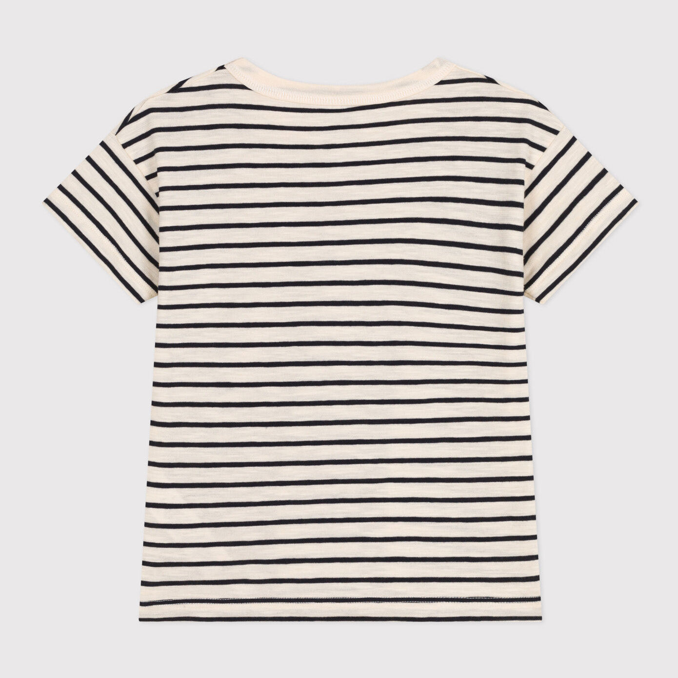 Boys Navy Stripes Cotton T-Shirt