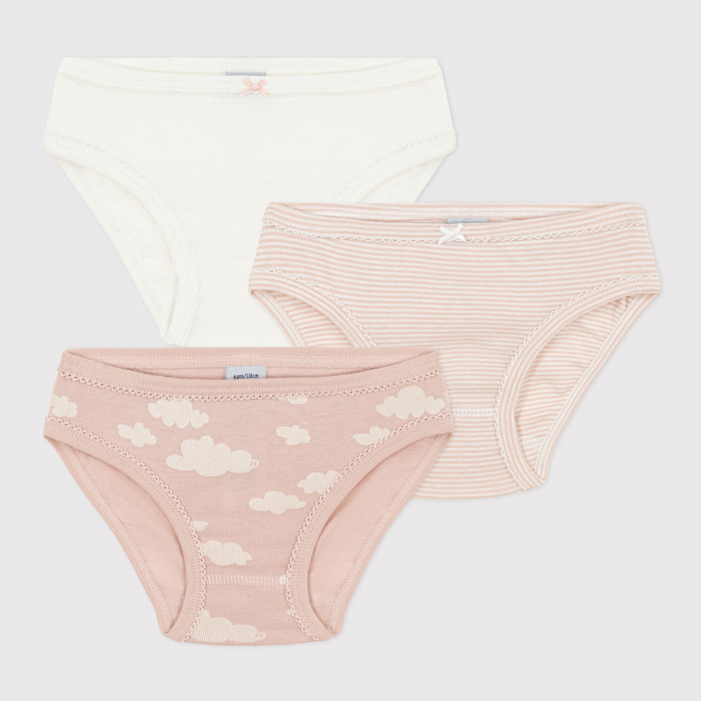 Girls Pink Cotton Underwear Set(3 Pack)