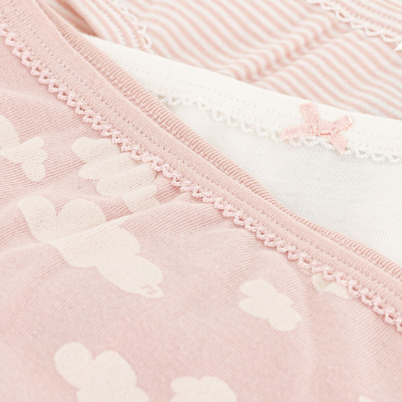 Girls Pink Cotton Underwear Set(3 Pack)