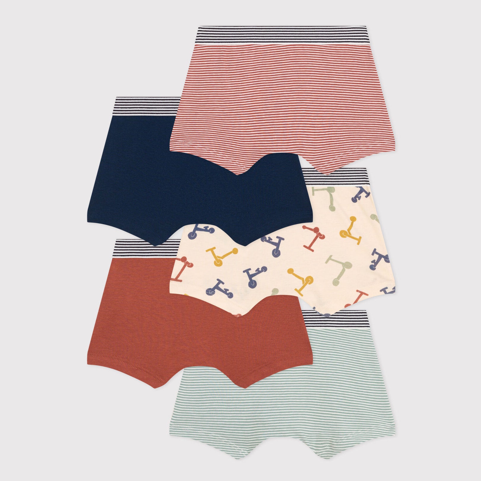 Boys Multicolor Cotton Underwear Set(5 Pack)
