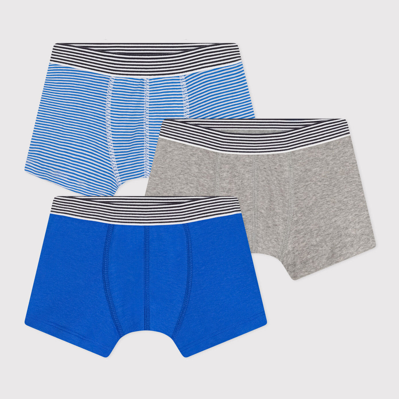 Boys Tricolor Cotton Underwear Set(3 Pack)