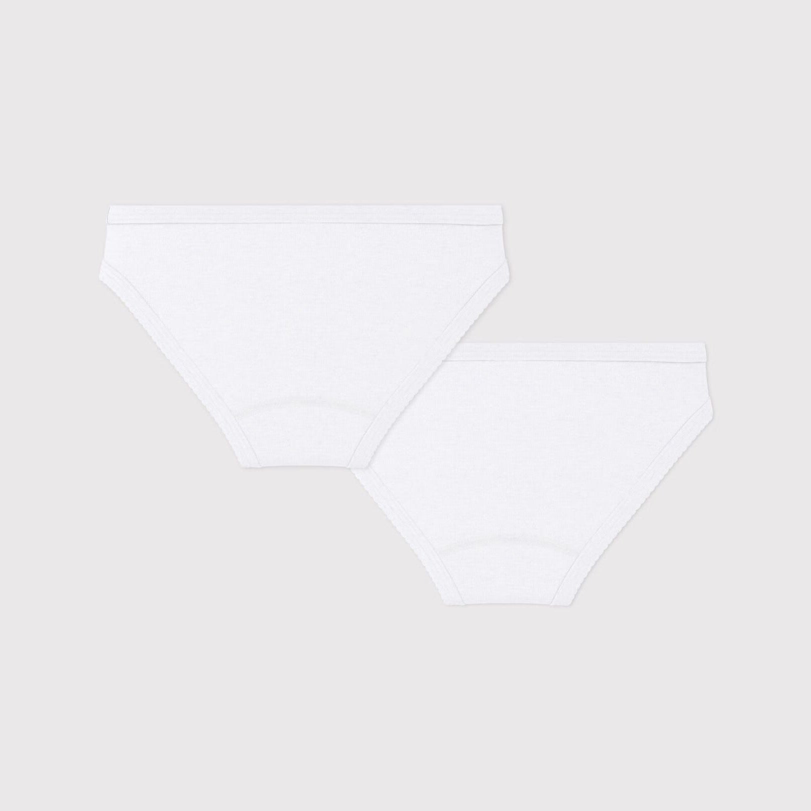 Girls White Cotton Underwear Set(2 Pack)