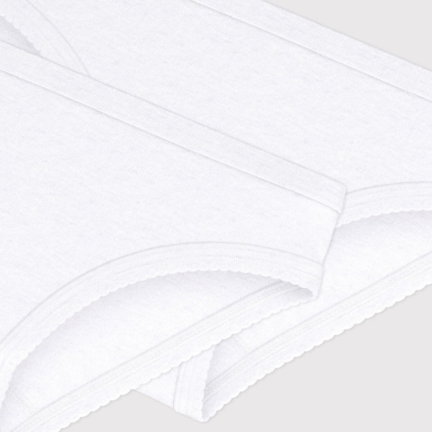 Girls White Cotton Underwear Set(2 Pack)